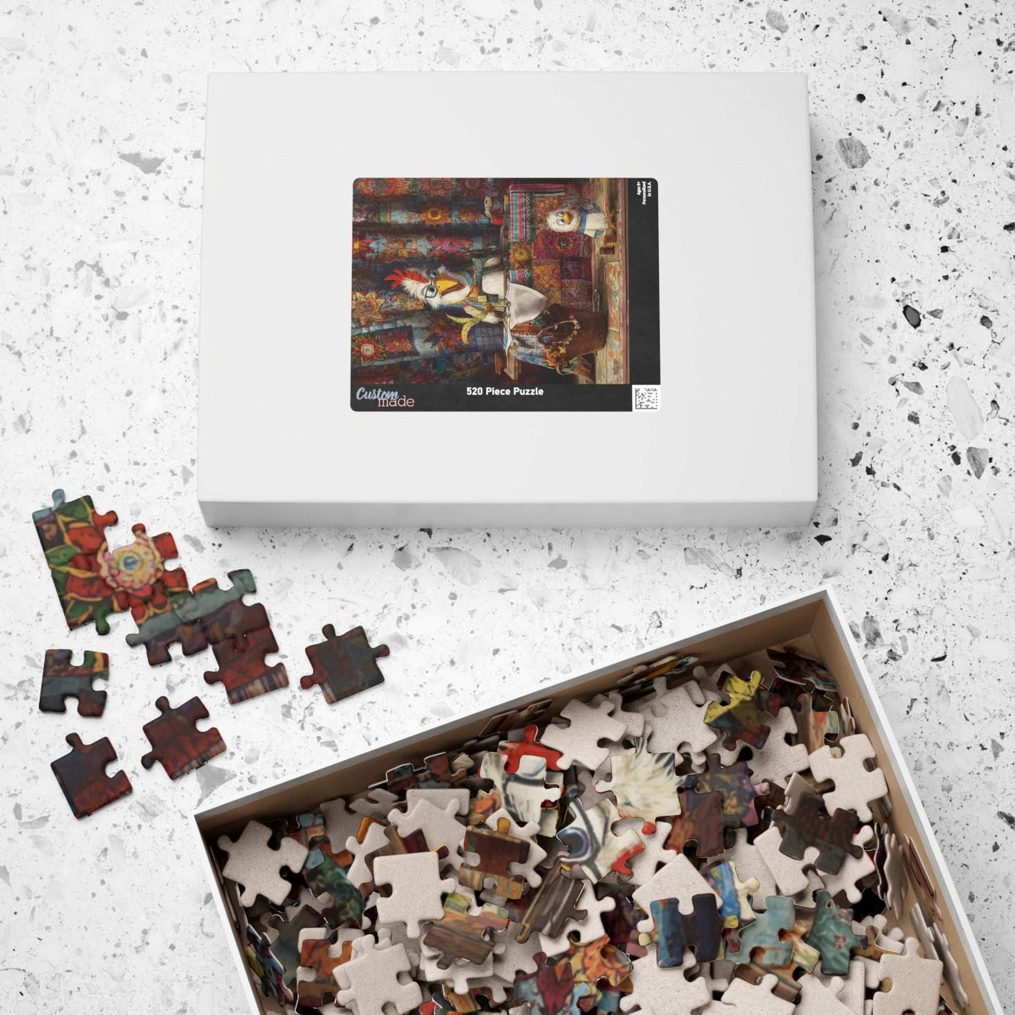 Chicken Tailor Jigsaw Puzzle, Farm Animal Sewing Theme Bird Game for Family Fun, Home Activity, Gift for Adult Puzzle Lovers, Brain Teaser Puzzle The Puzzle Chest