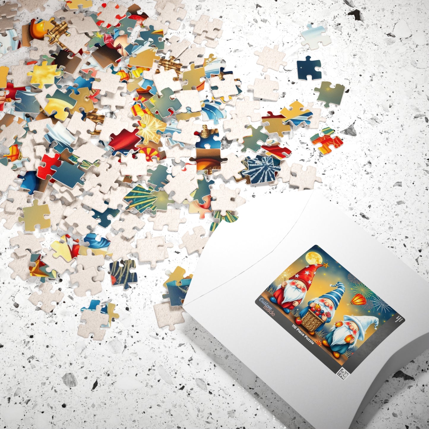 Fireworks Celebration Gnome Puzzle - 4th of July Themed Summer Jigsaw Game Puzzle The Puzzle Chest