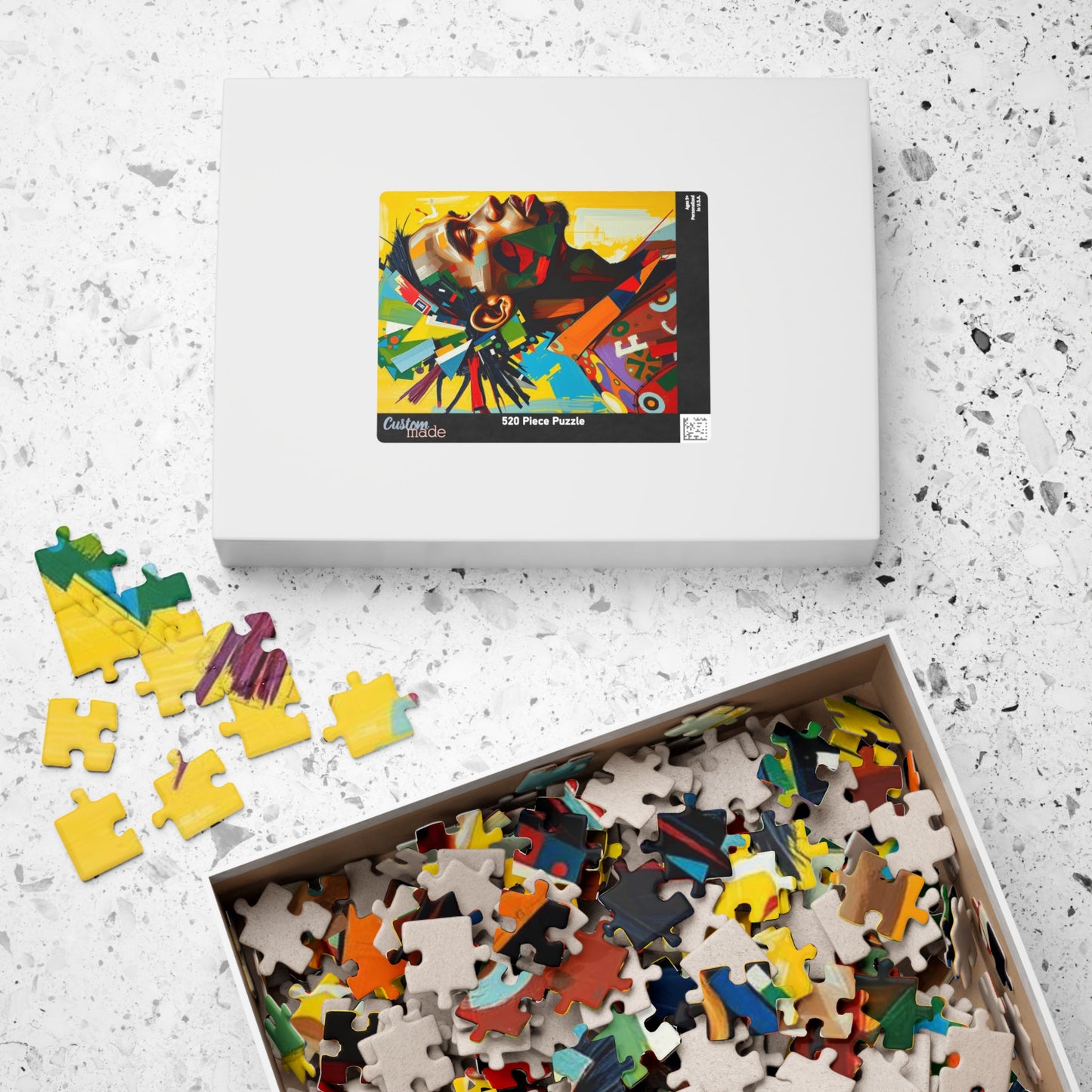 Colorful Black Man Art Puzzle - 110 to 1014 pieces, Unique Gift for Friend, Brain Teaser, Family Fun Activity, Art Enthusiast Puzzle The Puzzle Chest
