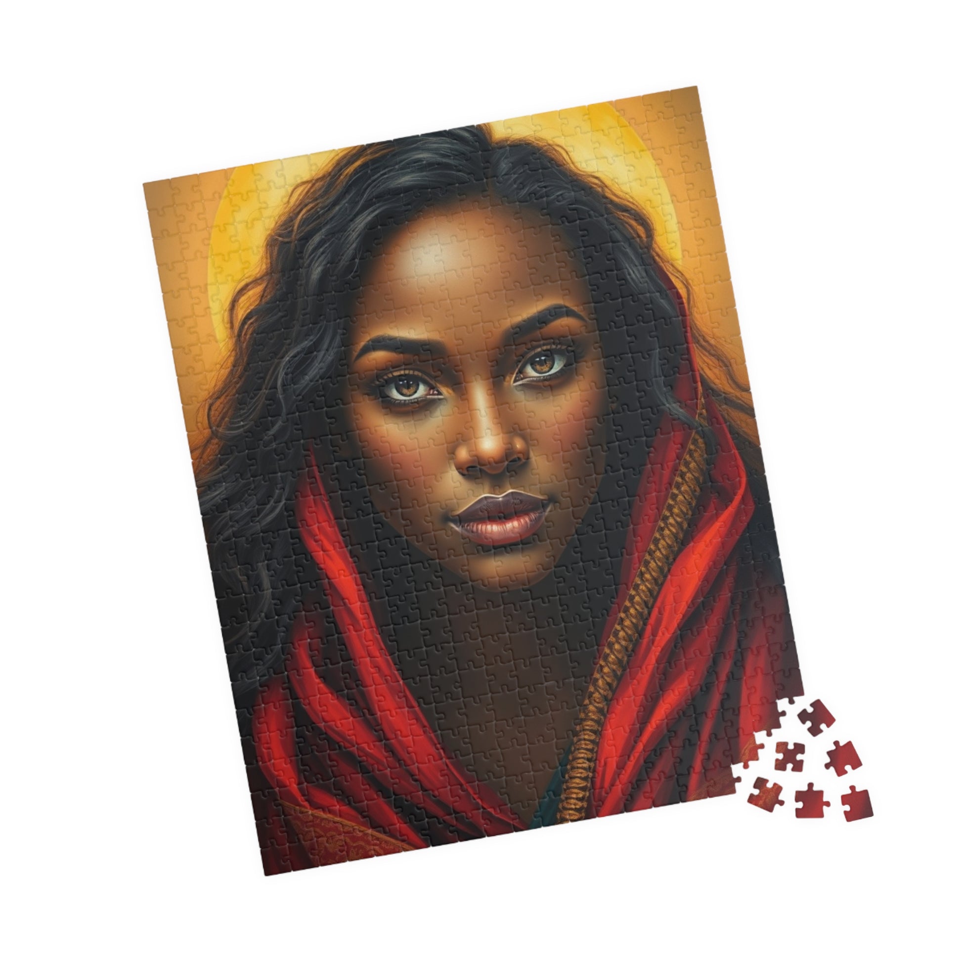 Black Art Puzzle, African American Woman Portrait, Mindfulness Activity, Afrocentric Gift for Art Lover Unique Home Entertainment Relaxation Puzzle The Puzzle Chest