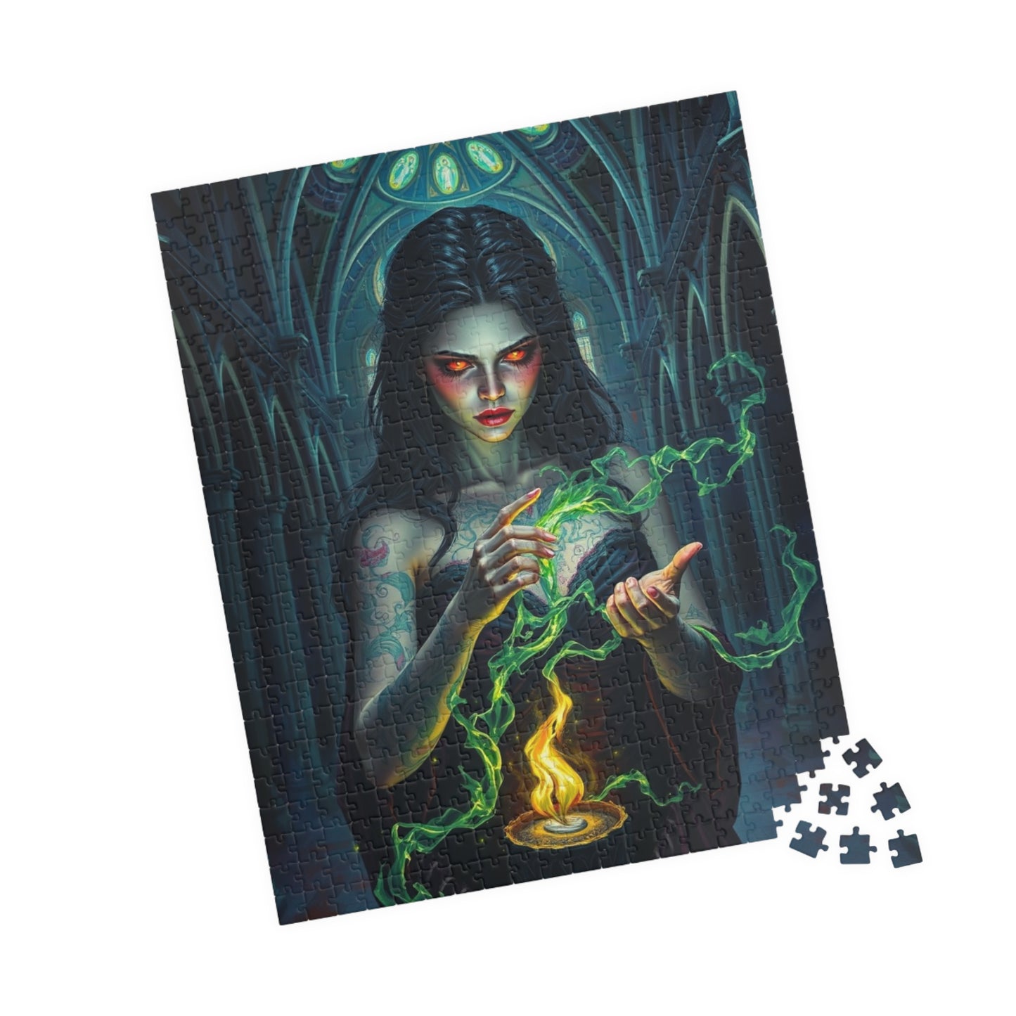 Mystical Sorceress Puzzle | Enchanted Fantasy Dark Art Jigsaw Game | Perfect Gift for Halloween, Puzzle Lovers, Home Decor and Collectors Puzzle The Puzzle Chest