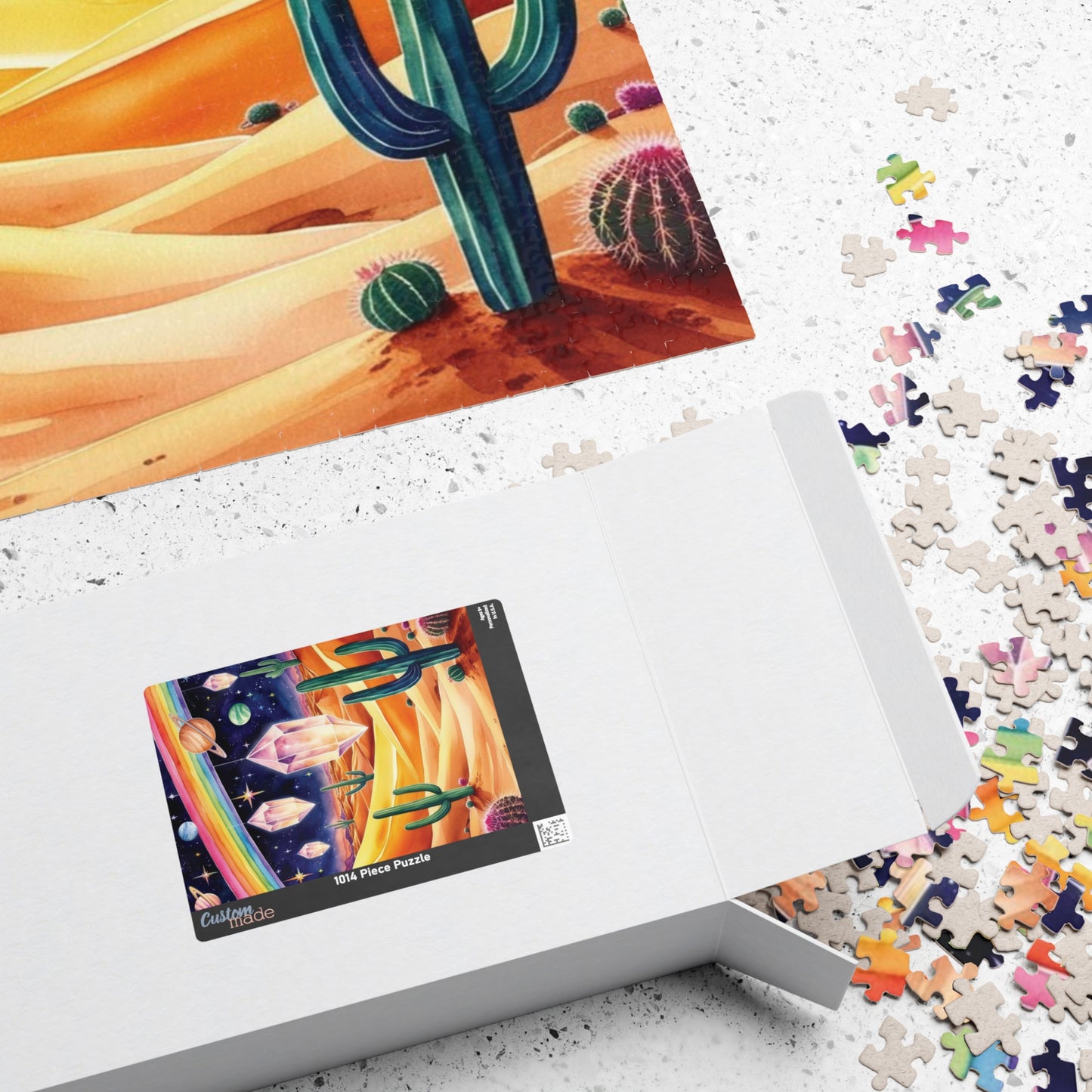 Trippy Desert Dreams Puzzle, Surreal Landscape Night Sky Jigsaw Adult Game, Mind-Bending Puzzle Enthusiast Gift, Unique Psychedelic Art Puzzle The Puzzle Chest