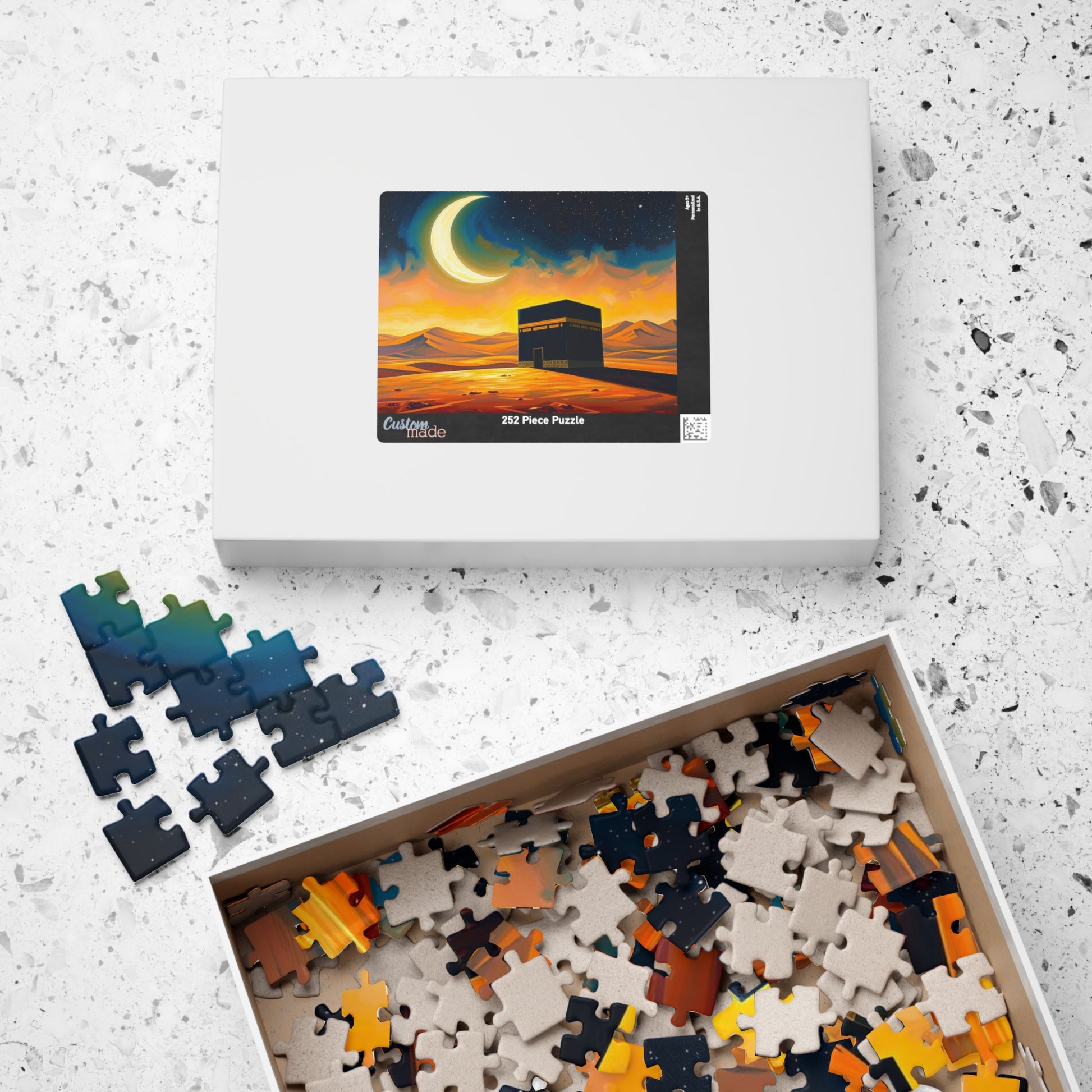 Islamic Jigsaw Puzzle - Kaaba Desert Oasis | Family Game, Gift for Friend Muslim, Home Entertainment, or Celebrations Puzzle The Puzzle Chest