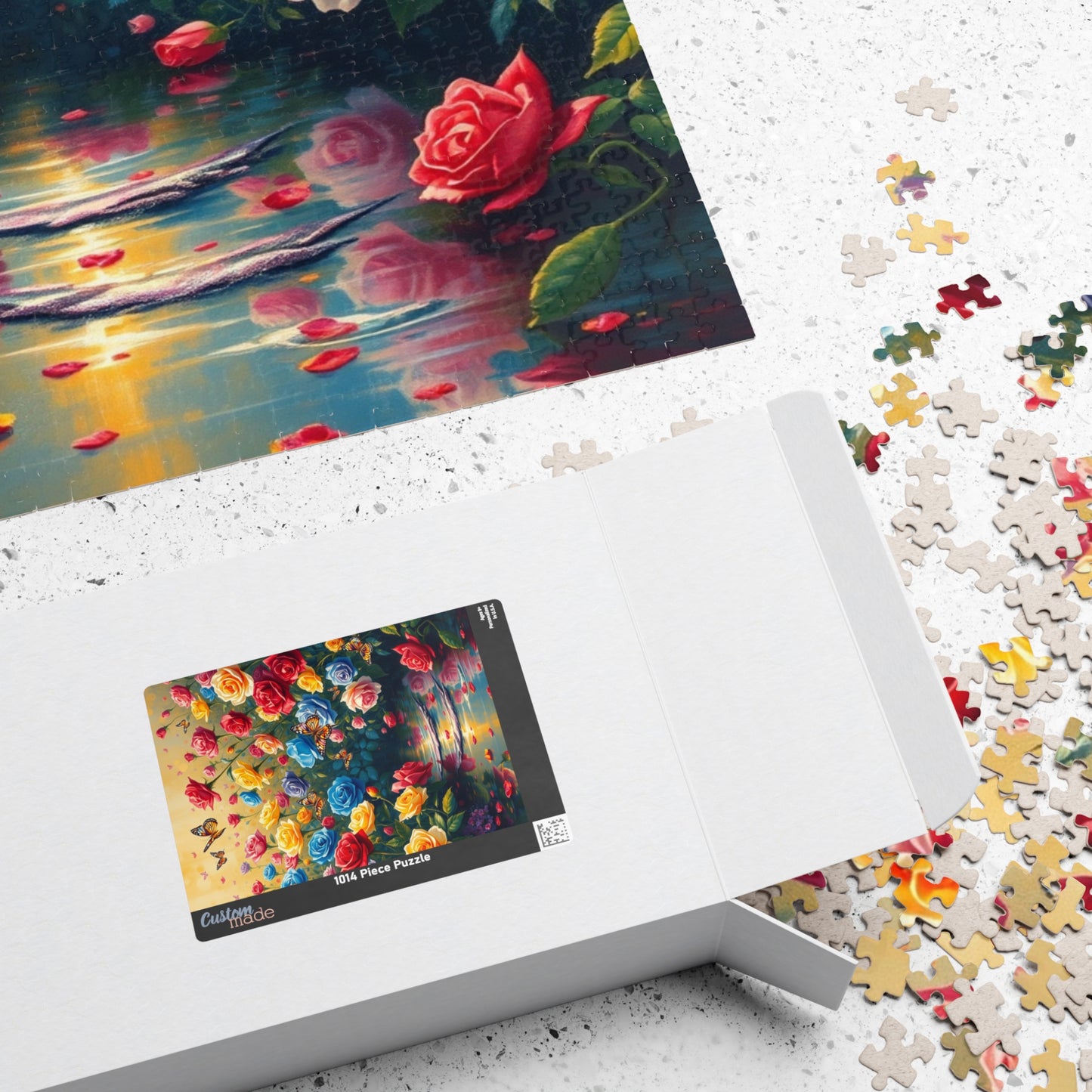Rose Butterfly Garden Puzzle, Nature-Themed Jigsaw Game, Flower Art Decor, Family Game Night, Birthday Gift for Friends Puzzle The Puzzle Chest