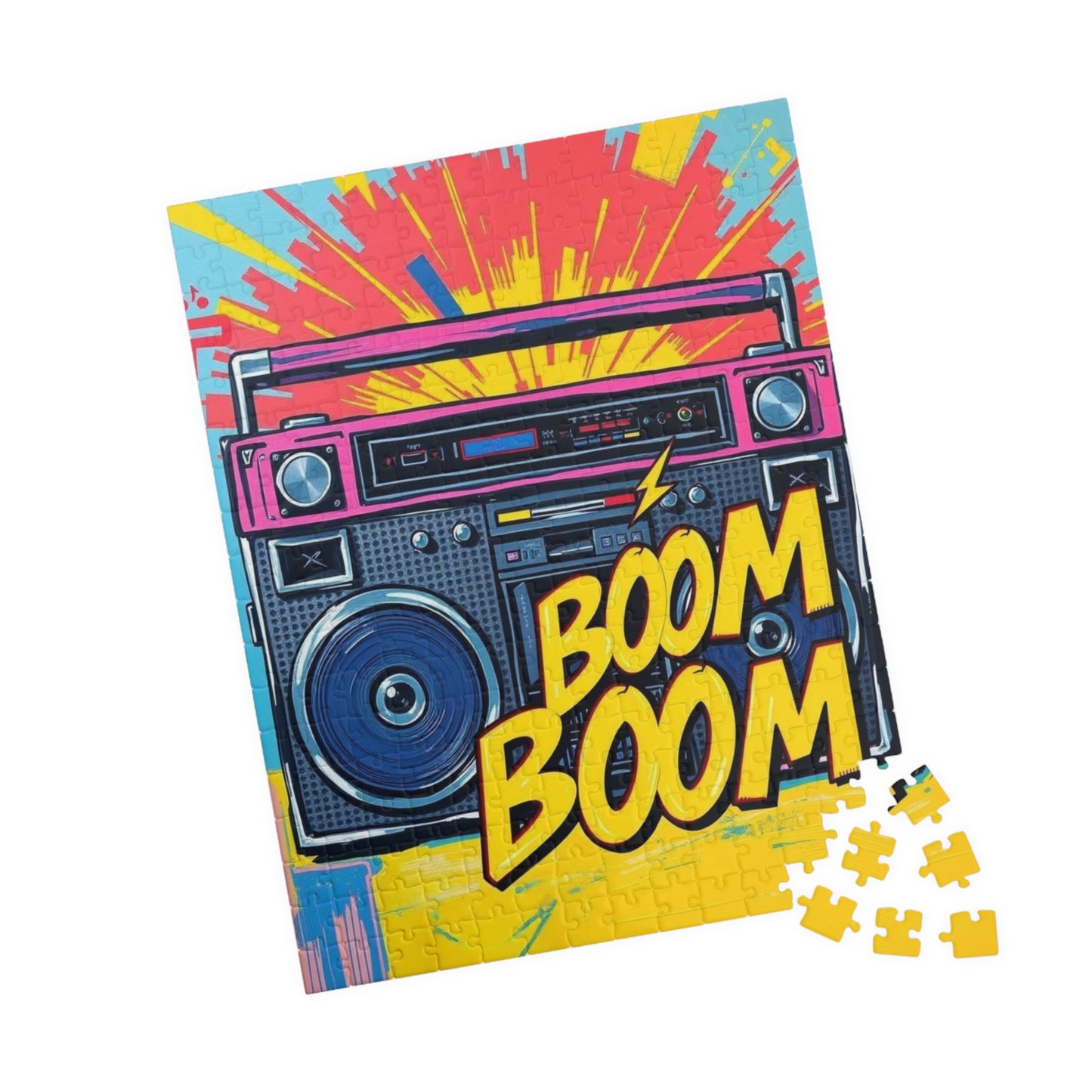 Retro Boom Box Puzzle - Colorful Pop Art Jigsaw Game for Adults, Nostalgic Fun for Family Night, Perfect Gift for Music Lovers, Game Night Puzzle The Puzzle Chest