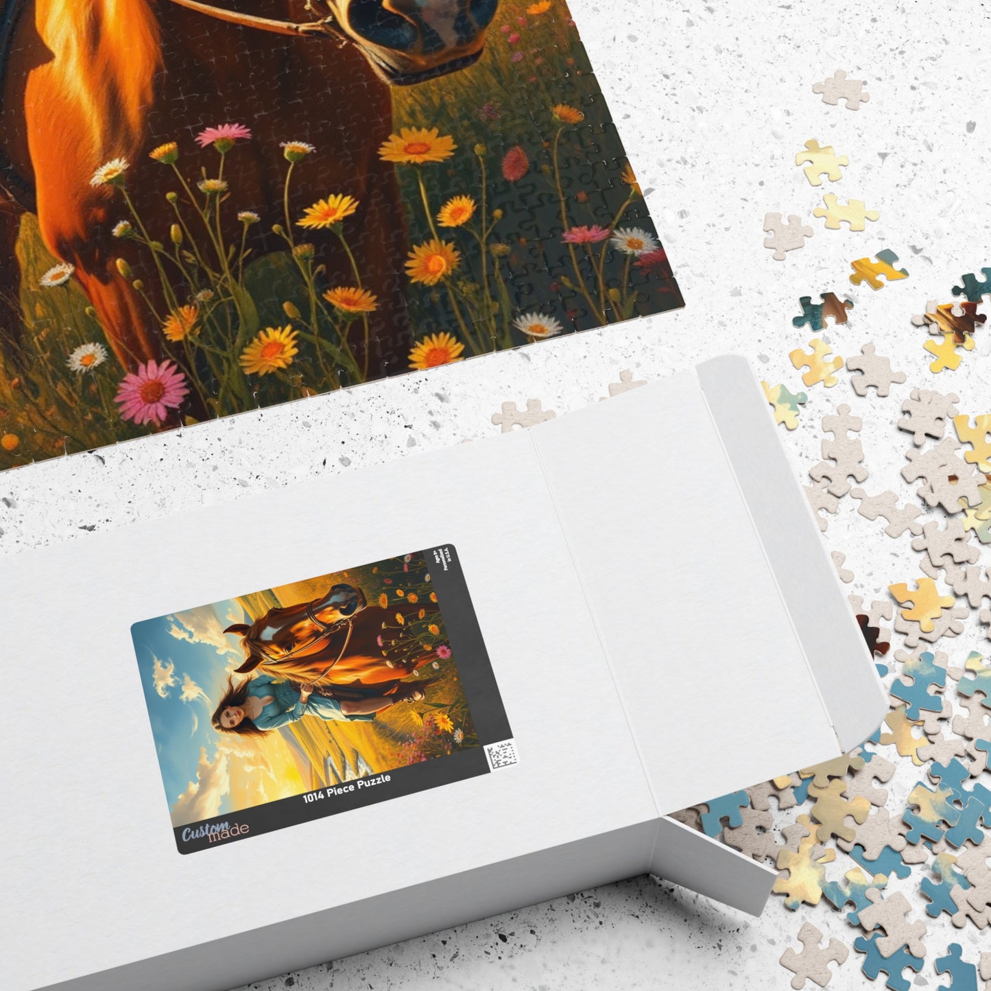 Puzzle, Horse Rider in Meadow, 110 252 520 1014-piece Gift Idea for Nature Lovers, Relaxing Pastime, Jigsaw Puzzle for Women and Girls, Puzzle The Puzzle Chest