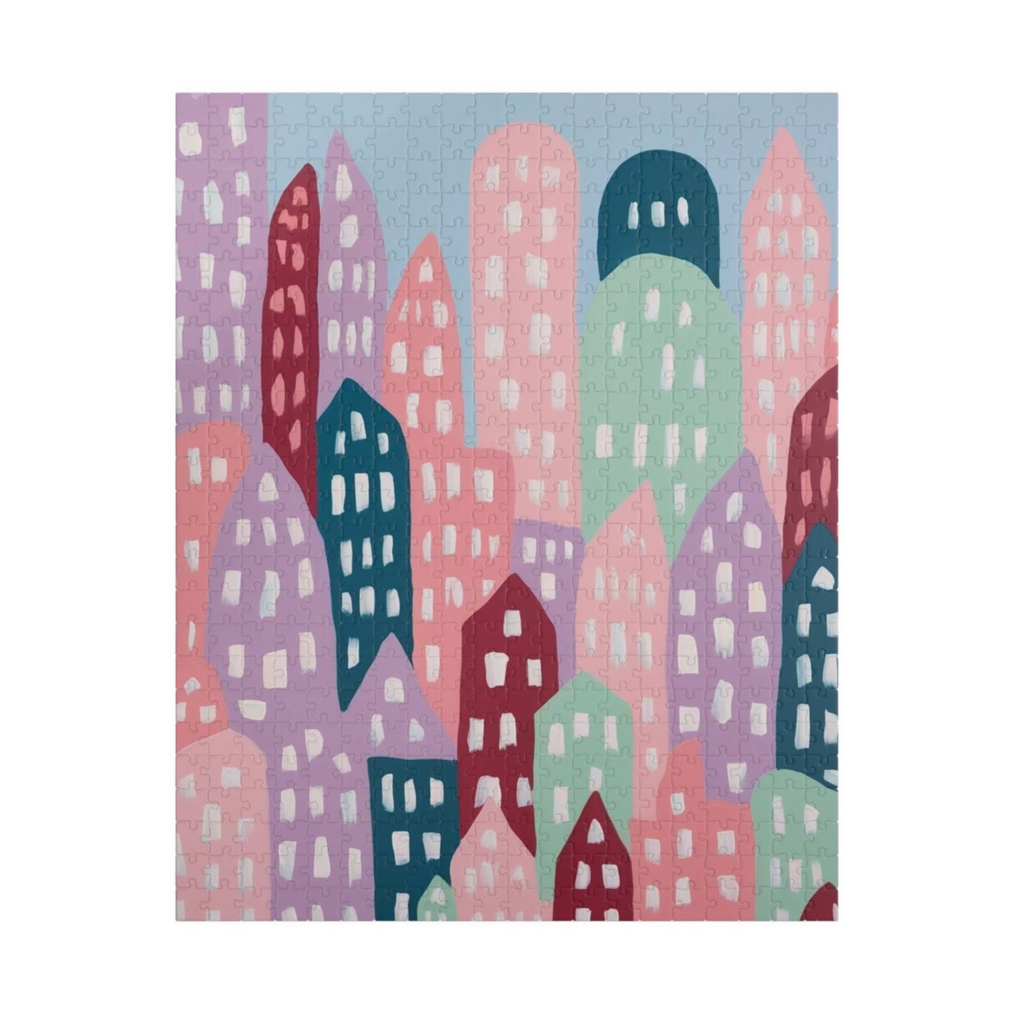 Abstract Cityscape Jigsaw Puzzle, Fun Home Activity Game 520 pcs (Vertical) Puzzle The Puzzle Chest