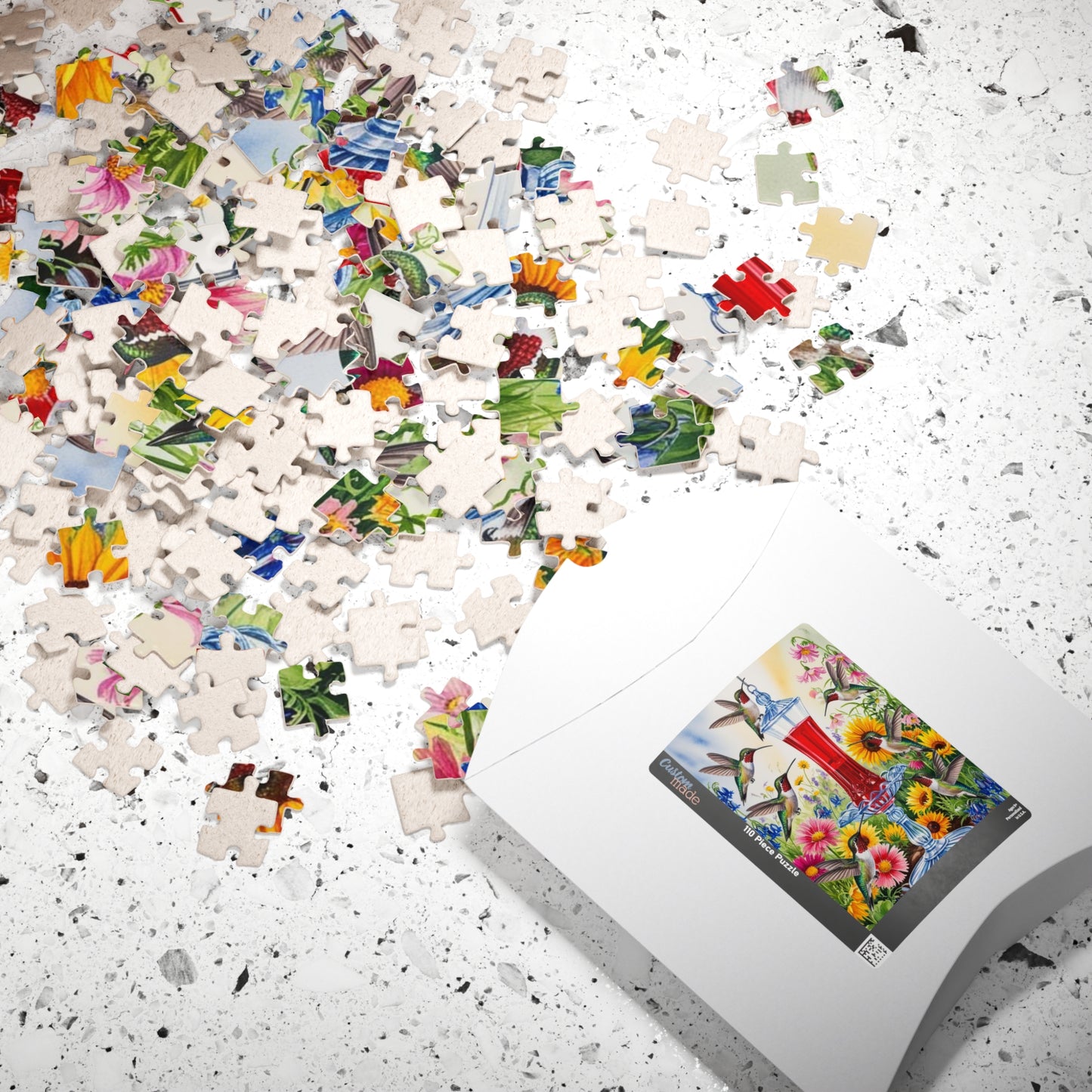 Jigsaw Puzzle - Hummingbirds and Wildflowers, 110-520 Piece, Fun and Relaxing Activity, Great for Bird Lovers. Gift for Nature Enthusiasts Puzzle The Puzzle Chest
