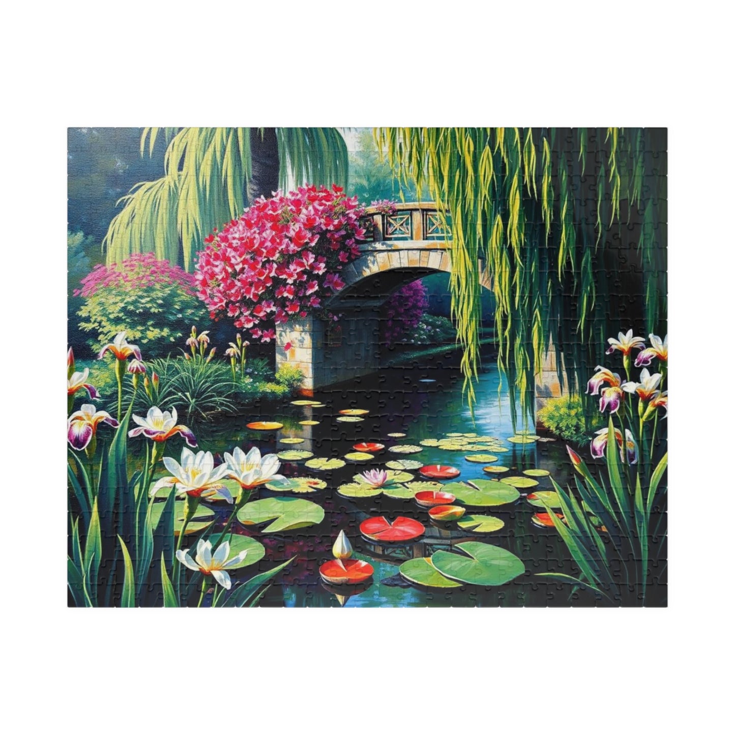 Serene Garden Puzzle - 110-1014 Piece Landscape Jigsaw Game, Gift for Nature Lovers, Family Game Night, Mindfulness Activity 520 pcs (Horizontal) Puzzle The Puzzle Chest