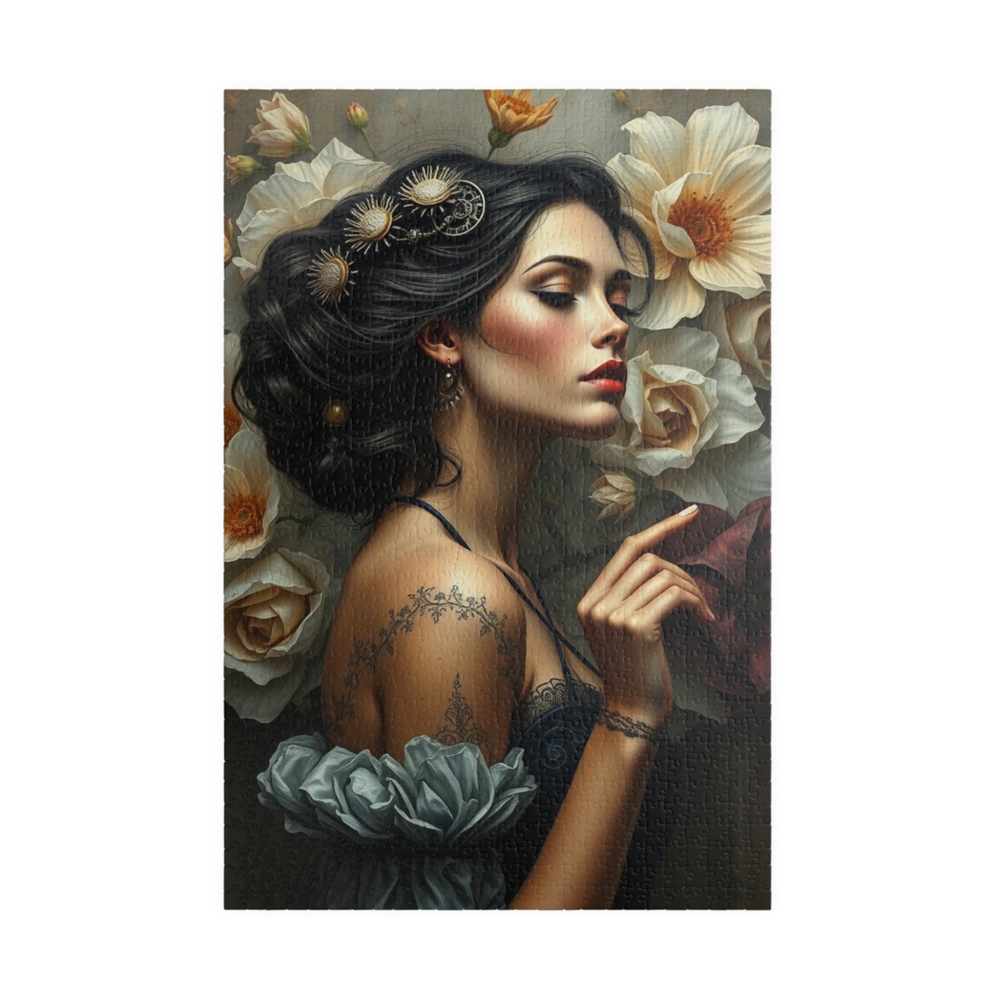 Artistic Female Steampunk Portrait Puzzle, Unique Jigsaw for Relaxation, Gift for Art Lovers and Puzzle Enthusiasts, Home Decor, Family Fun 1014 pcs (Vertical) Puzzle The Puzzle Chest