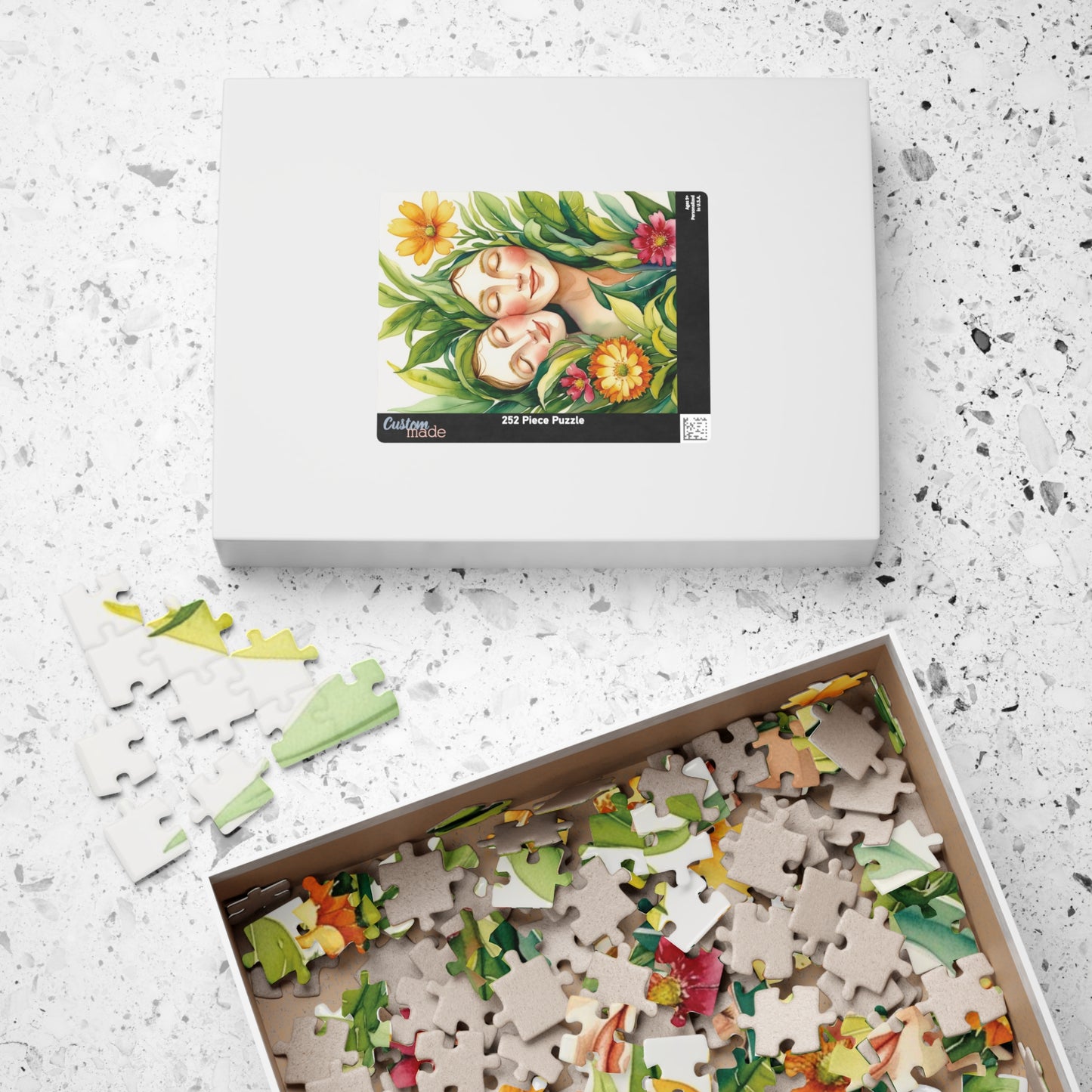 Surreal Human-Nature Jigsaw Puzzle, Floral Faces Design, Adult Puzzle Relaxing Indoor Activity, Gift for Nature Lovers Inspired by F. Kaholo Puzzle The Puzzle Chest