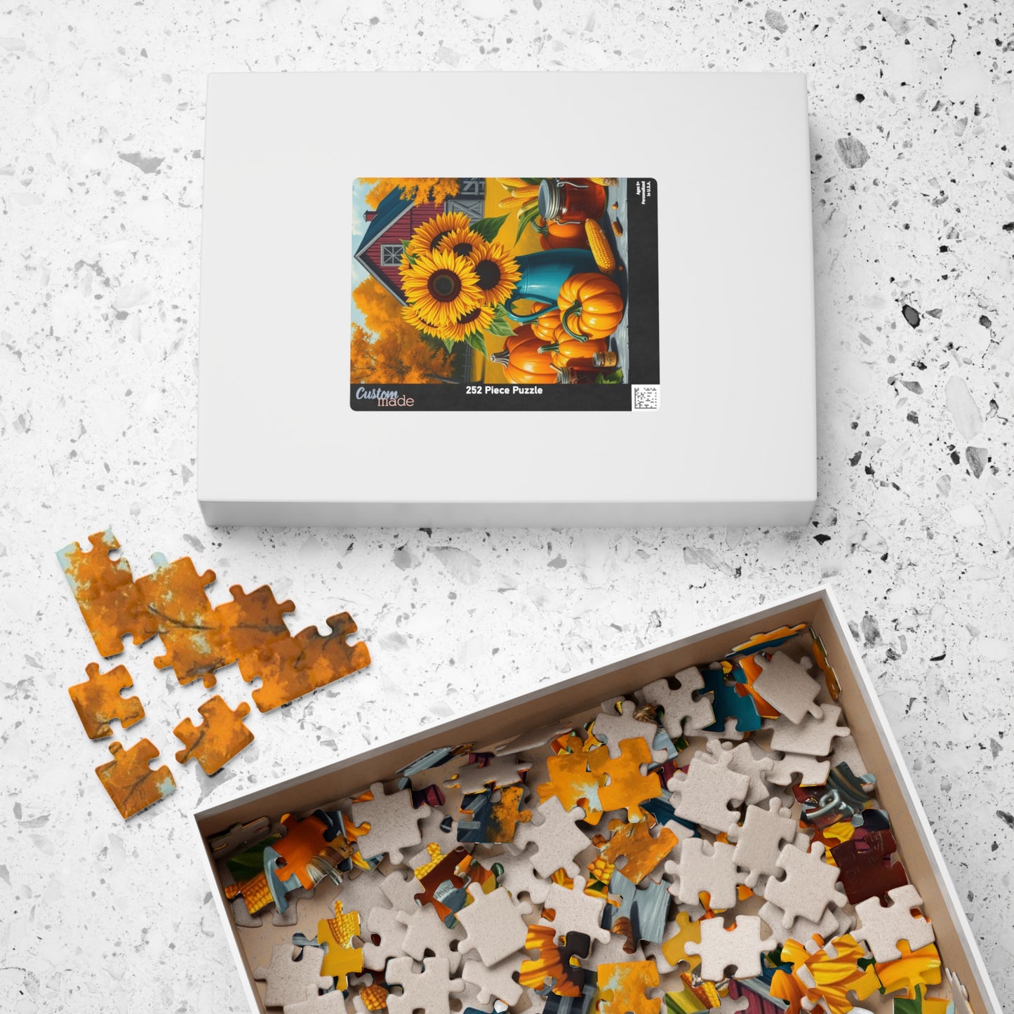 Golden Harvest Glow Sunflower Jigsaw Puzzle, Country Farm Scene for Adults and Families, Autumn Activity, Gift for Puzzle Lovers Puzzle The Puzzle Chest