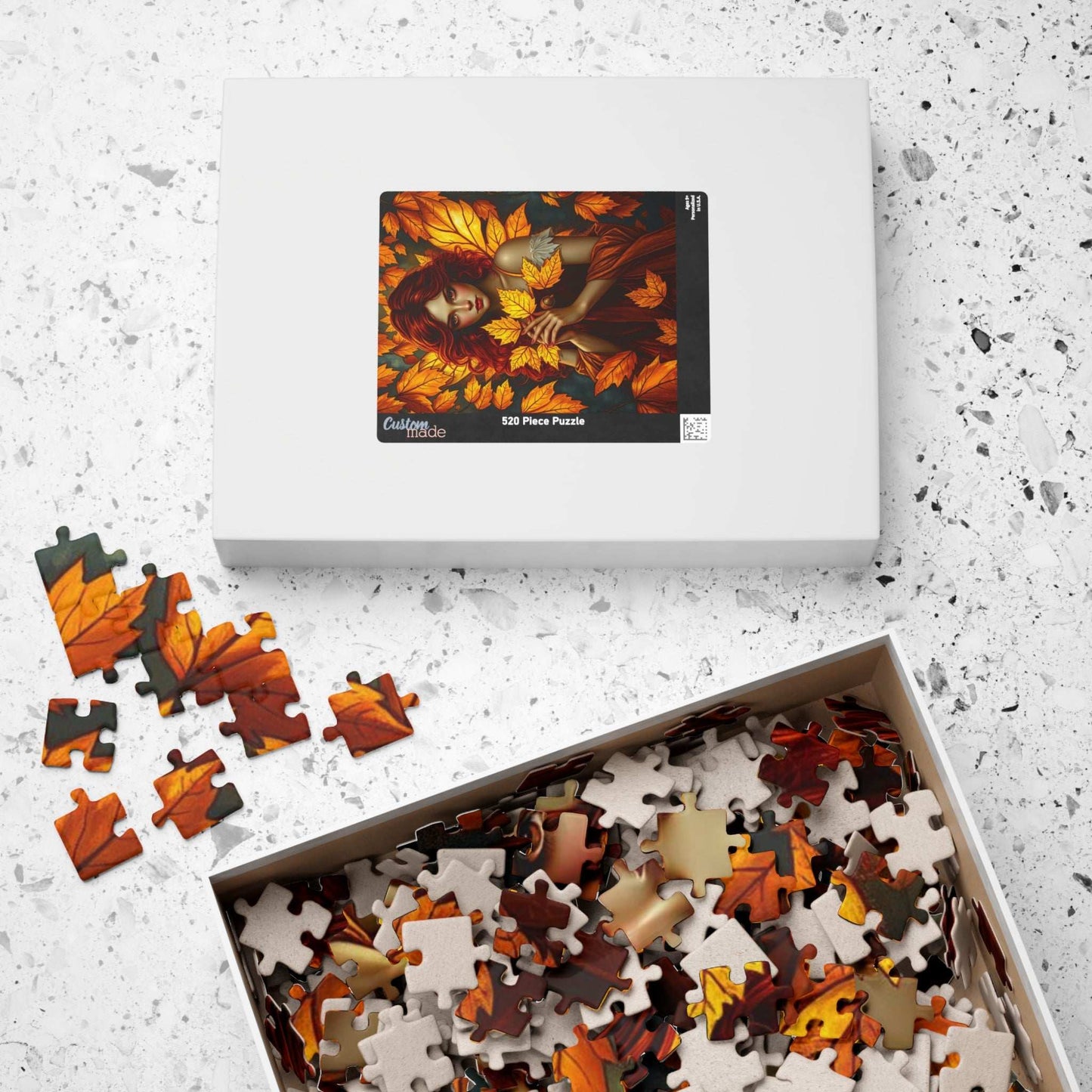 Autumn Leaves Forest Fairy Jigsaw Puzzle, 110, 252, 520, 1014-piece, Cozy Indoor Activity, Gift for Puzzle Lover, Fall Home Decor, Leafy Art Puzzle The Puzzle Chest
