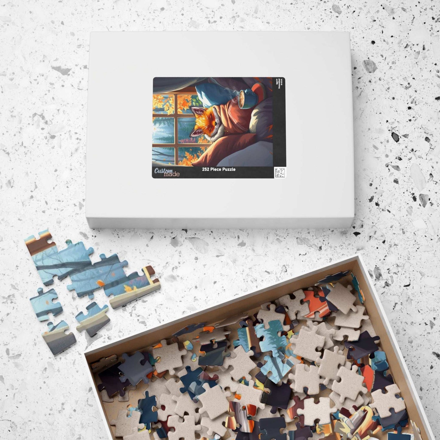 Cozy Fox Puzzle | 110, 252, 520, 1014-Piece Jigsaw Game for Adults | Perfect Gift for Animal Lovers, Family Game Night, Indoor Fun Puzzle The Puzzle Chest