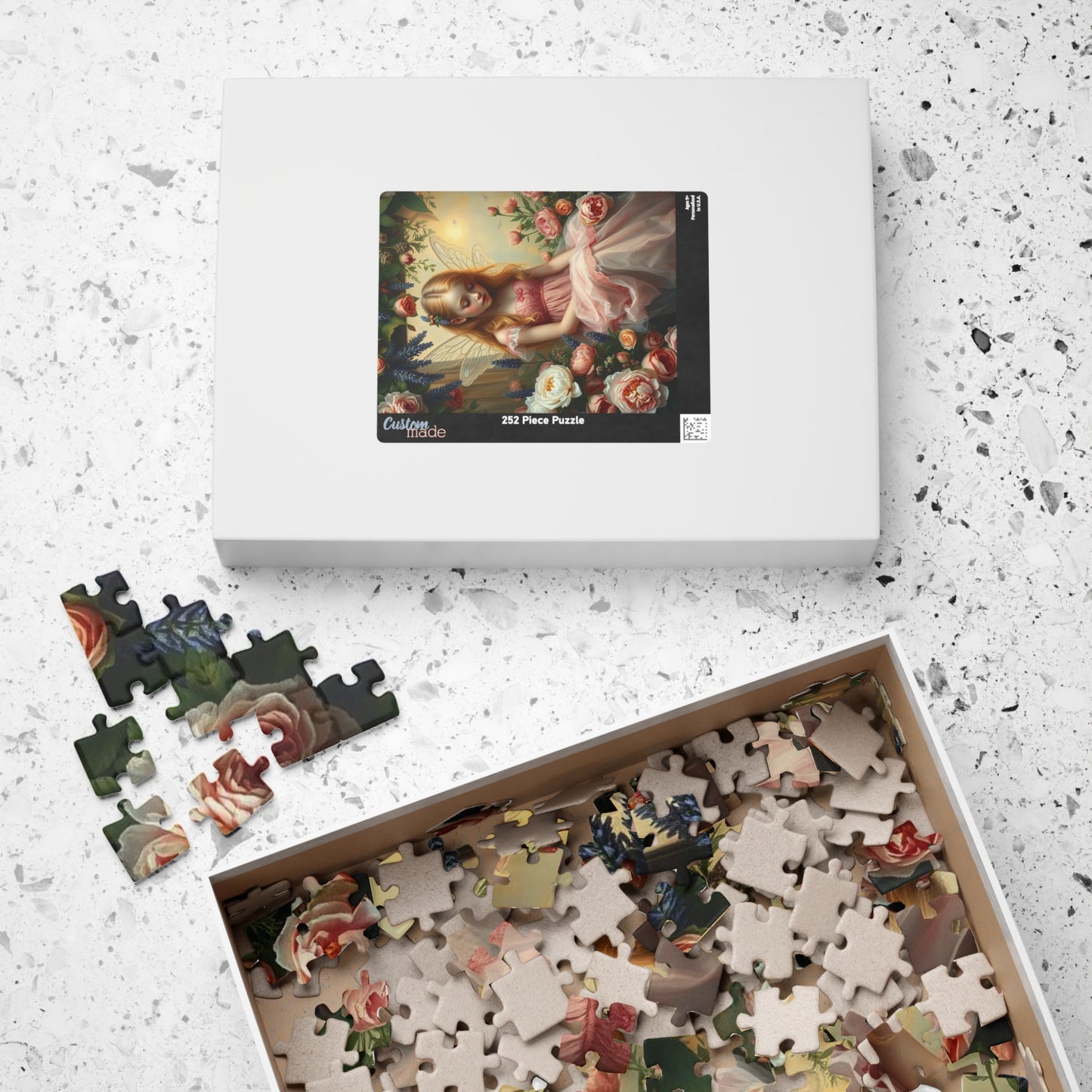 Peony and Rose Fairy Themed Puzzle - Enchanting 110-1014 Piece Mindful Jigsaw Gift for Adult Fantasy Puzzle Lover, Family or Solo Fun