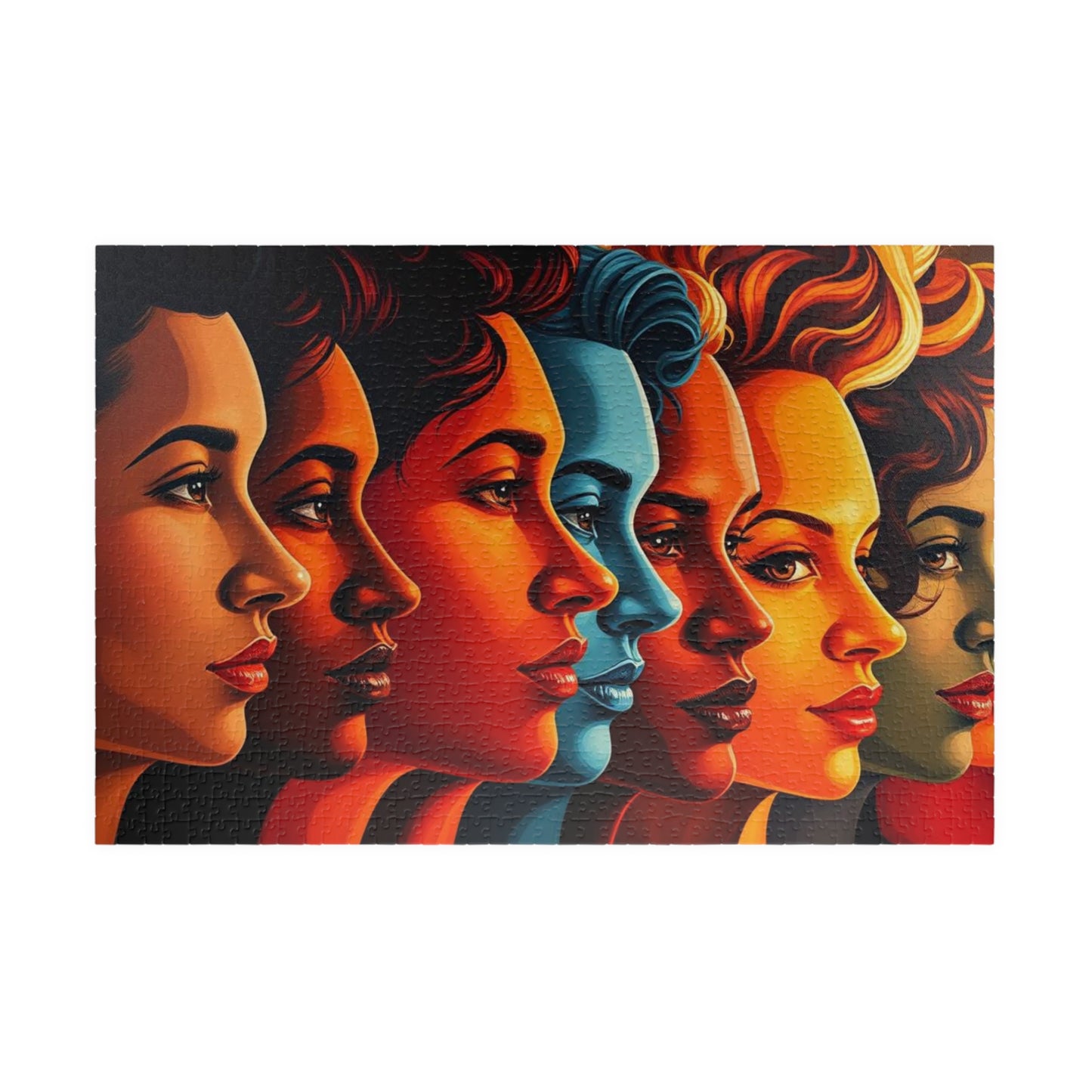 Human Tapestry Jigsaw Puzzle, Diversity Silhouette Puzzle, Face Collage Puzzle, Puzzle Lover Gift for Friend, Family Bonding, Mind Challenge 1014 pcs (Horizontal) Puzzle The Puzzle Chest