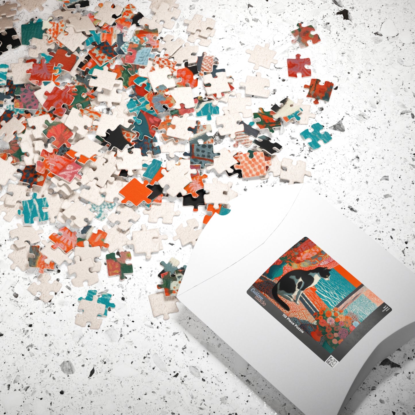 Cat by the Open Window – Fauvist Interior Cat Jigsaw Puzzle, Animal Theme Seaside Art Puzzle, Matisse-Inspired Puzzle The Puzzle Chest