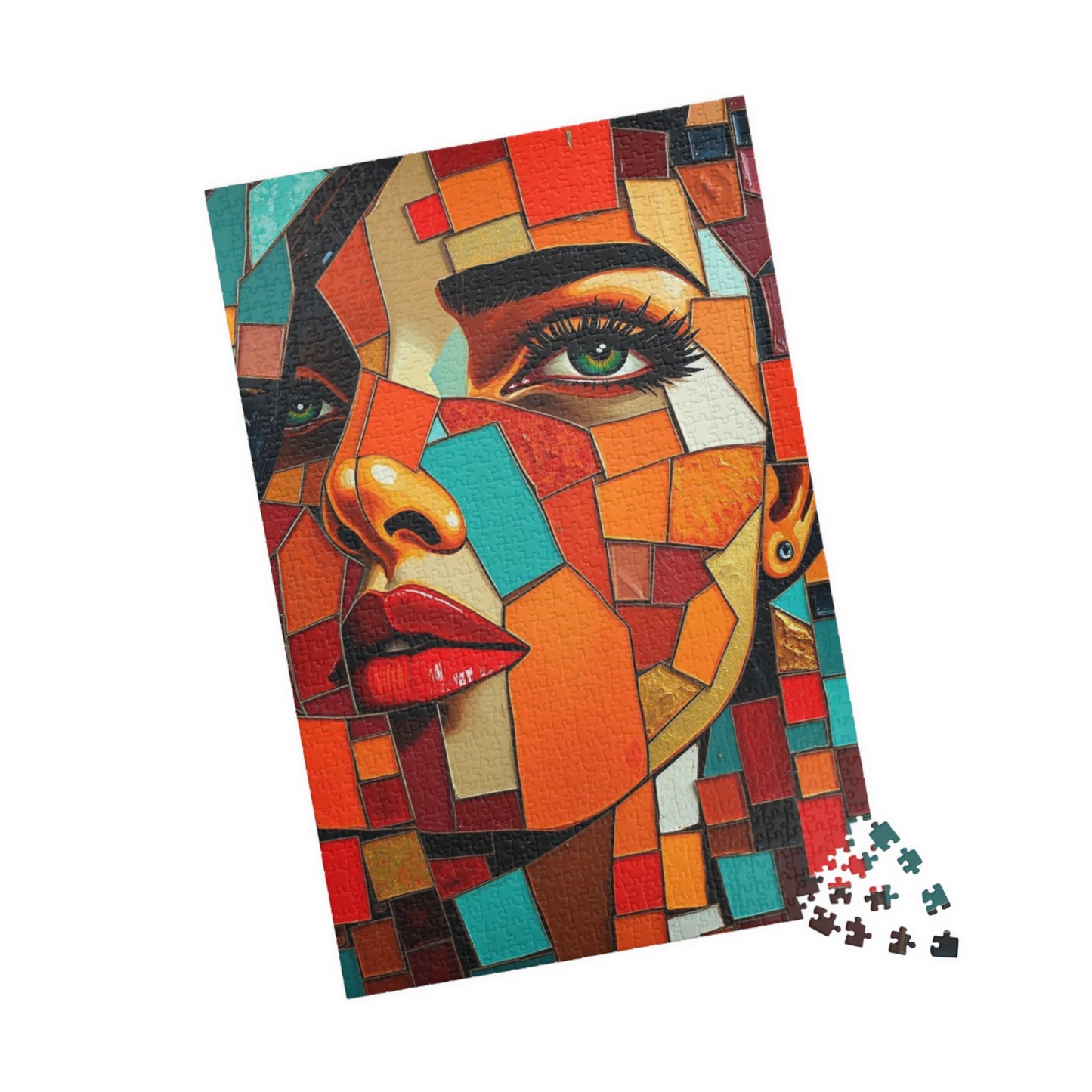 Mosaic Abstract Portrait Jigsaw Puzzle, 110-1014 Pieces Woman with Fragmented Face, Unique Gift for Art Lover, Family Fun, Creative Activity Puzzle The Puzzle Chest