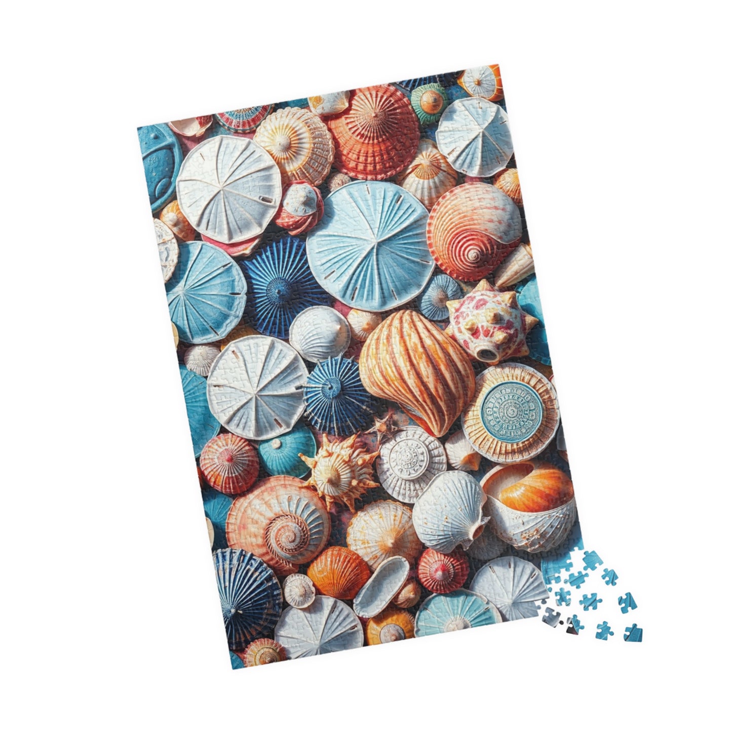 Seashell Collage Puzzle - 110/252/520/1014 Pieces, Marine Decor, Ocean Lover and Puzzle Enthusiast Gift, Family Fun, Beach-Themed Activity Puzzle The Puzzle Chest