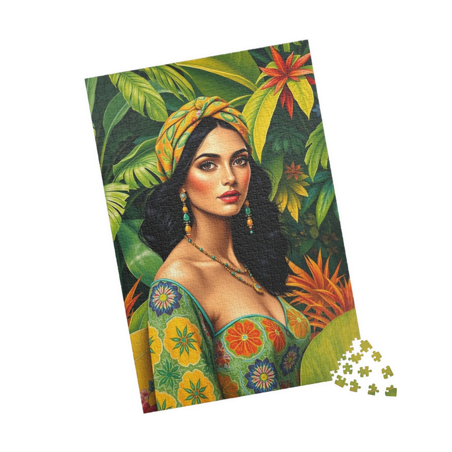 Tropical Vibes Puzzle - Woman Portrait, 110-1014 Piece Jigsaw Game for Relaxation, Thoughtful Gift for Adults, Home Entertainment Puzzle The Puzzle Chest