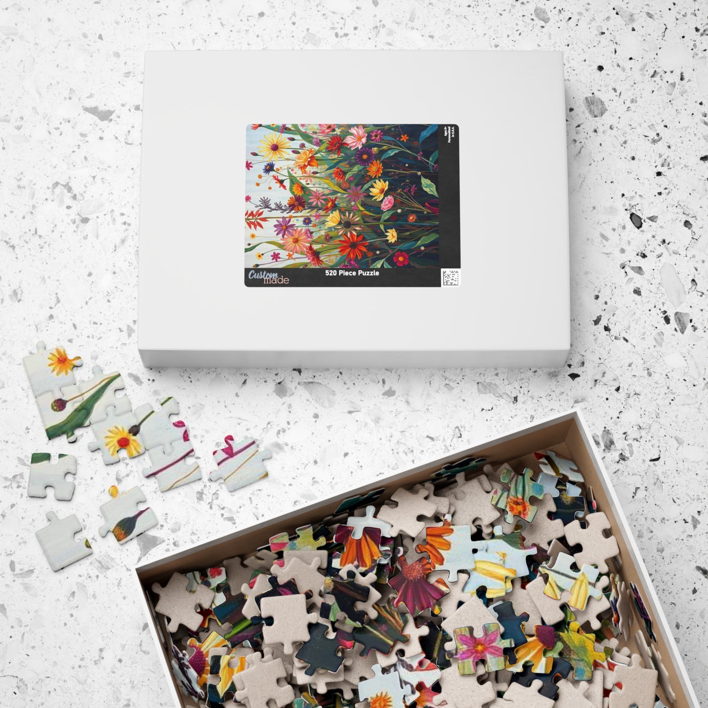 Floral Wildflower Jigsaw Puzzle, Vibrant Garden Scene, Family Activity, Gift for Flower Lover, Home Entertainment Mindfulness Hobby Puzzle The Puzzle Chest