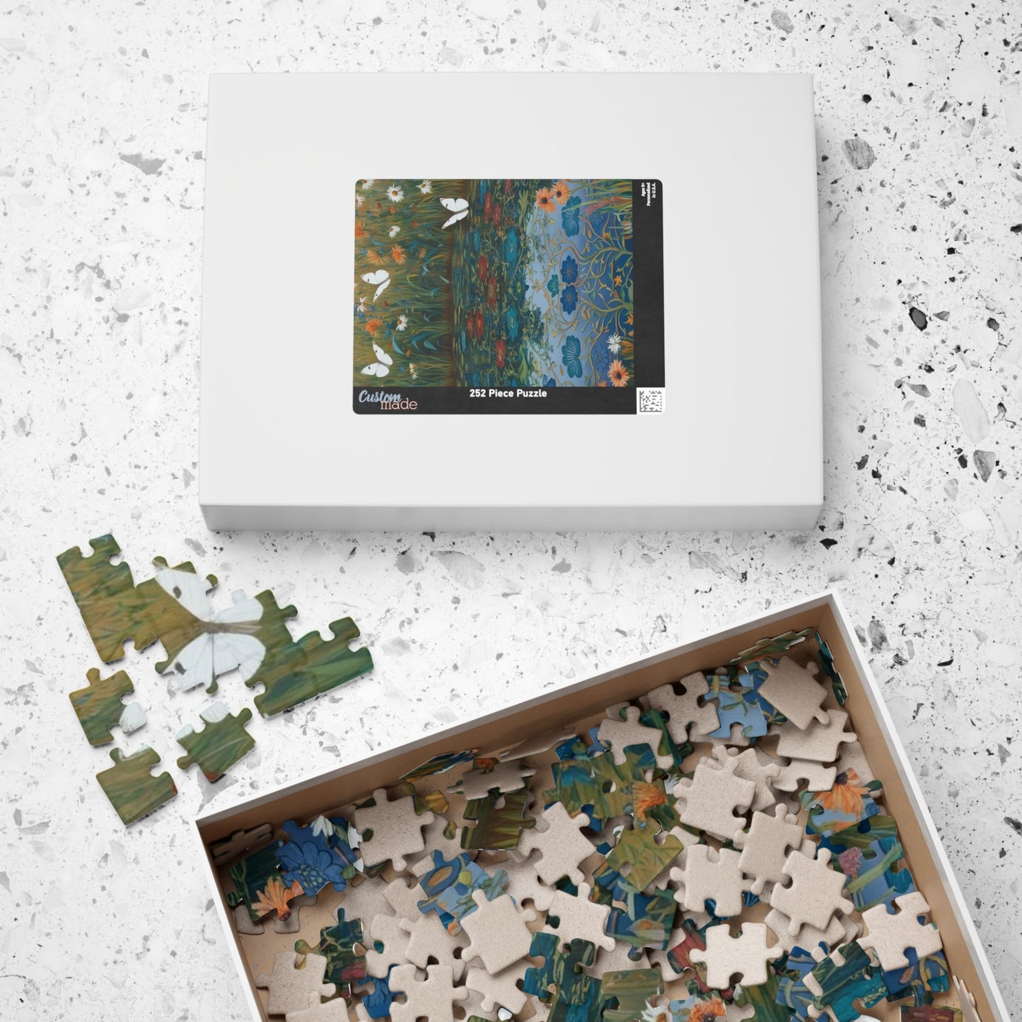 Nature-Inspired Puzzle with Butterflies, Eco-Friendly Jigsaw Game, Gift for Nature Lover and Puzzle Enthusiast, Family Game Night, Art Decor Puzzle The Puzzle Chest