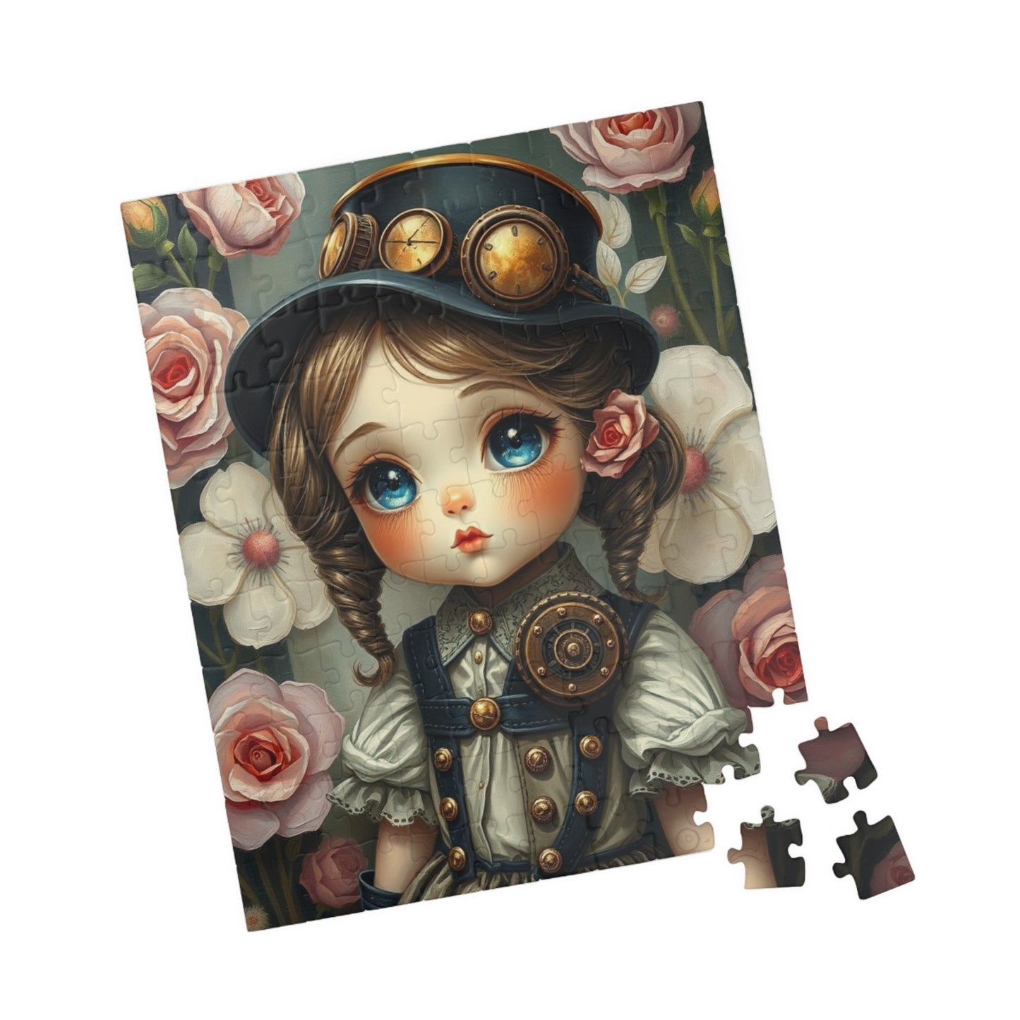 Whimsical Victorian Girl Puzzle, 110-1014 Piece Steampunk Jigsaw Game, Family Game, Gift for Adult and Teen Puzzle Lover, Home Entertainment Puzzle The Puzzle Chest