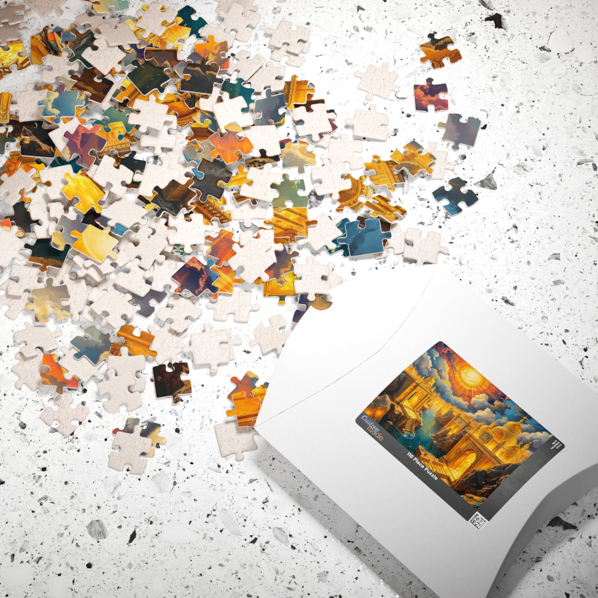 New Jerusalem Jigsaw Puzzle, Shining City of Gold and Crystal, Faith-Based Tabletop Game, Religious Theme, Mindfulness Activity, Giftable Puzzle The Puzzle Chest