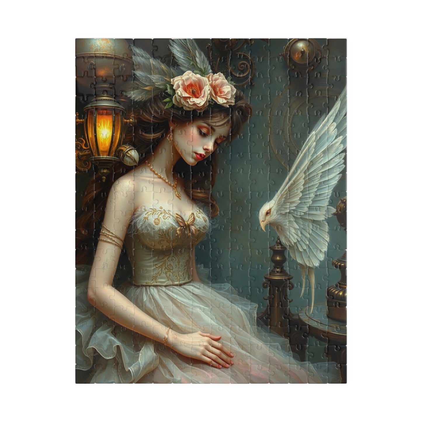 Elegant Steampunk Art Puzzle, Vintage Beauty Puzzle, Unique Gift for Art Lovers, Ideal for Family Game Night, Stress Relief Activity 252 pcs (Vertical) Puzzle The Puzzle Chest