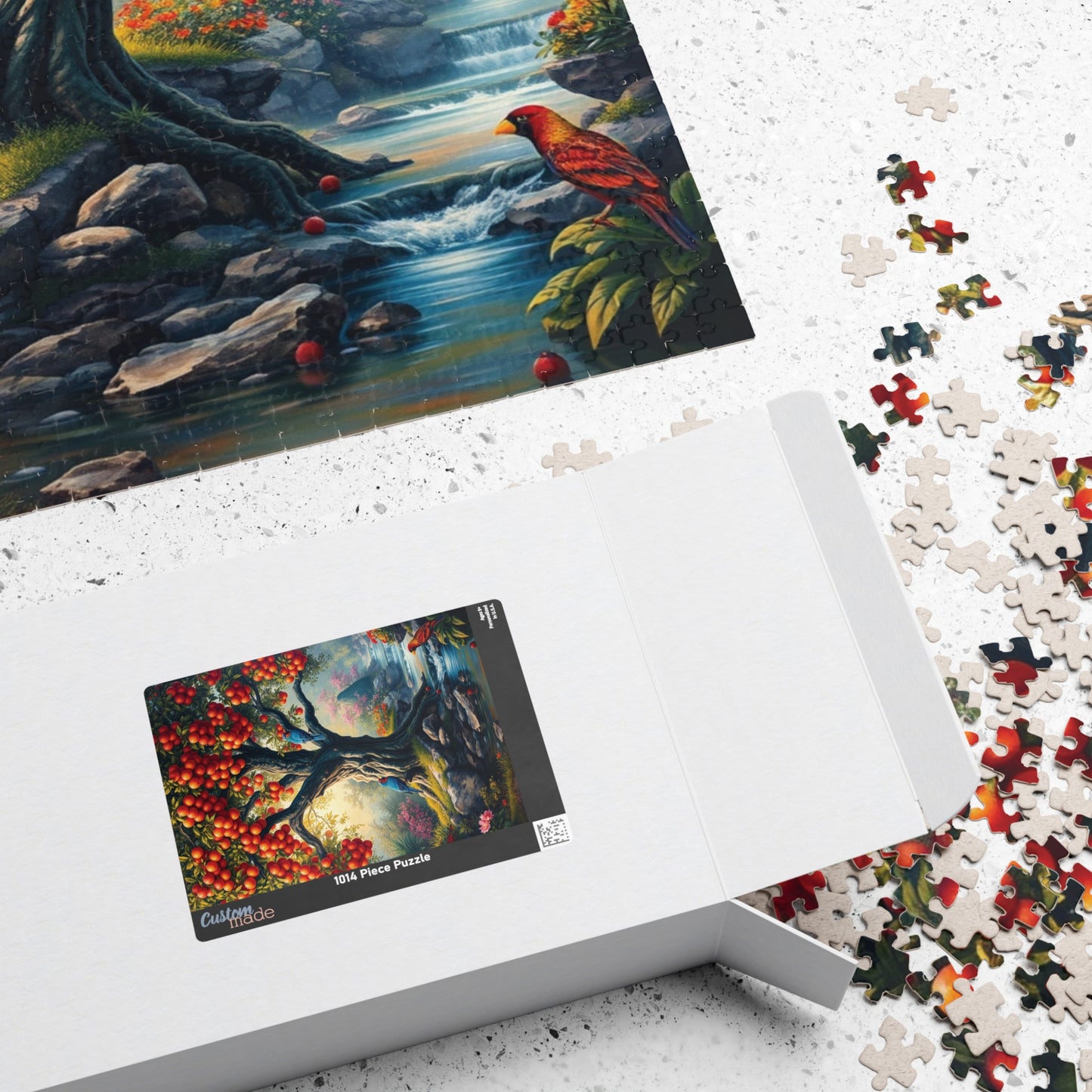Garden of Eden Puzzle, Serene Biblical Scene (110, 252, 520, 1014 Pieces), Fruit Tree Stream Birds Flowers, Jigsaw Game Brain Teaser, Home Puzzle The Puzzle Chest
