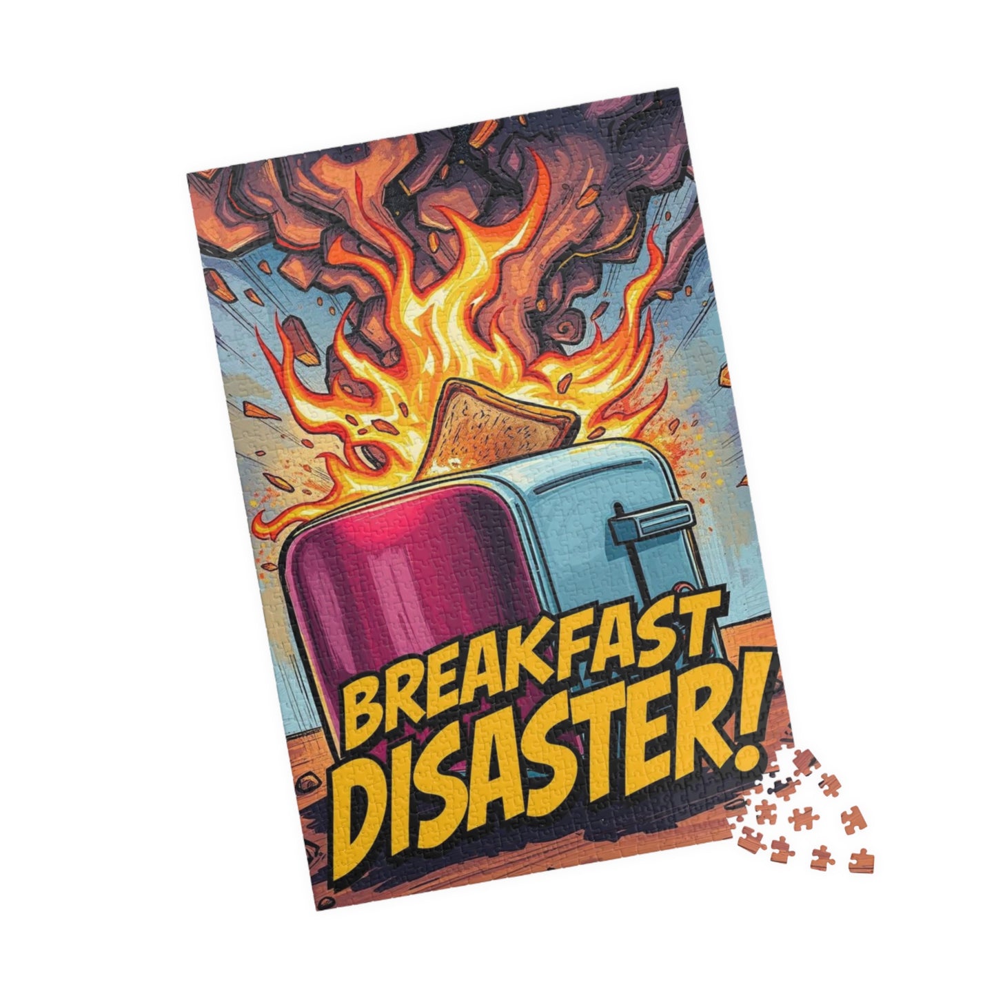 Breakfast Disaster Jigsaw Puzzle, Pop Art Puzzle for Adult, Fun Family Activity, Unique Birthday Holiday Gift, Game Night Creative Challenge Puzzle The Puzzle Chest