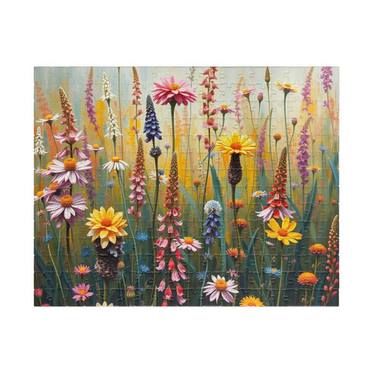 Floral Puzzle, Vibrant Wildflower Jigsaw Game for Adults, Nature Theme Gift for Friends, Family Fun, Home Entertainment 252 pcs (Horizontal) Puzzle The Puzzle Chest