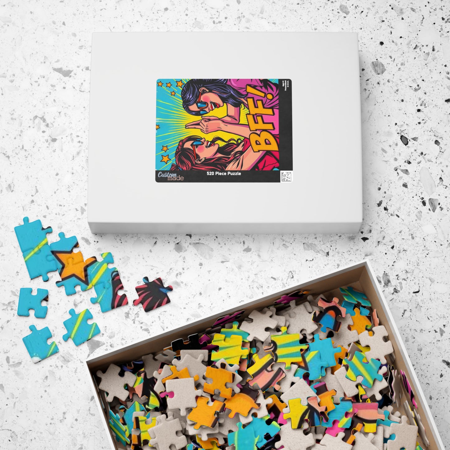BFF Puzzle for Adults - Pop Art Fun Colorful Friendship Jigsaw Game, Creative Gift for Friends, Relaxing Family Activity, Birthday Present Puzzle The Puzzle Chest