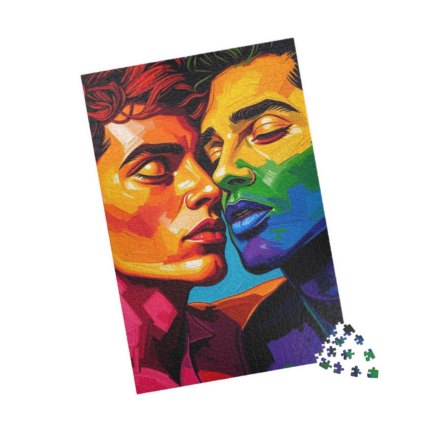 United in Color Jigsaw Puzzle - Pride Portrait, LGBTQ Art Rainbow Faces, Pride Gift for Puzzle Lover, Friends, Family or Solo Fun Puzzle The Puzzle Chest