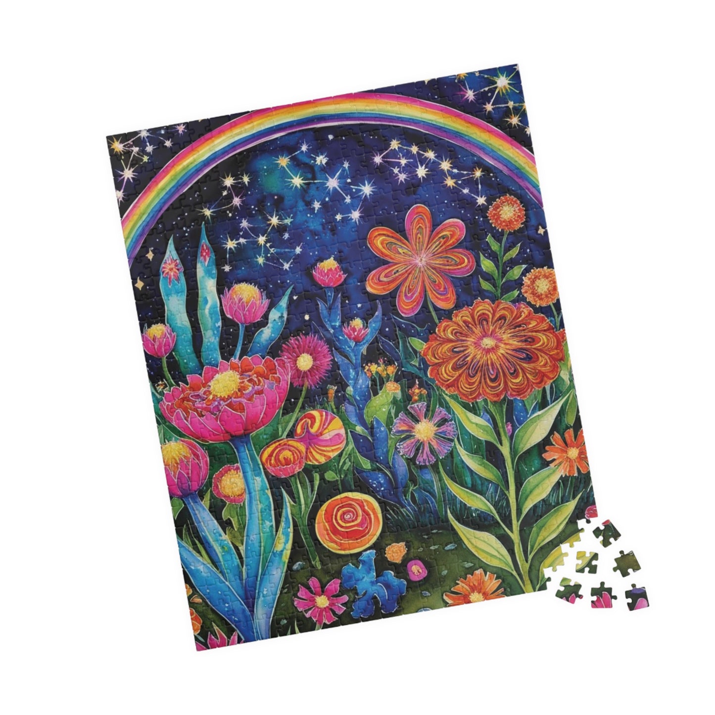 Trippy Puzzle, Glow in the Dark Garden, Otherworldly Hues Jigsaw Puzzle Game for Adults, Mind-Bending Design for Puzzle Lover, Enthusiasts Puzzle The Puzzle Chest