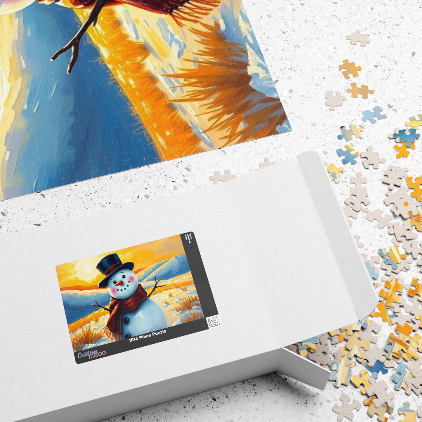 Lonely Snowman Puzzle, 110-1014 Piece Nostalgic Winter Jigsaw Game for Adults, Family Fun, Holiday Entertainment, Gift for Puzzle Lovers