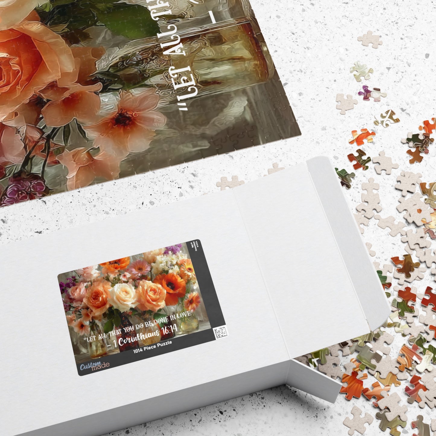 Vessels of Love – Grace in Bloom Jigsaw Puzzle, Floral Inspirational Puzzle Ideal Gift for Mindfulness & Family Fun, Christian Puzzle Lovers Puzzle The Puzzle Chest