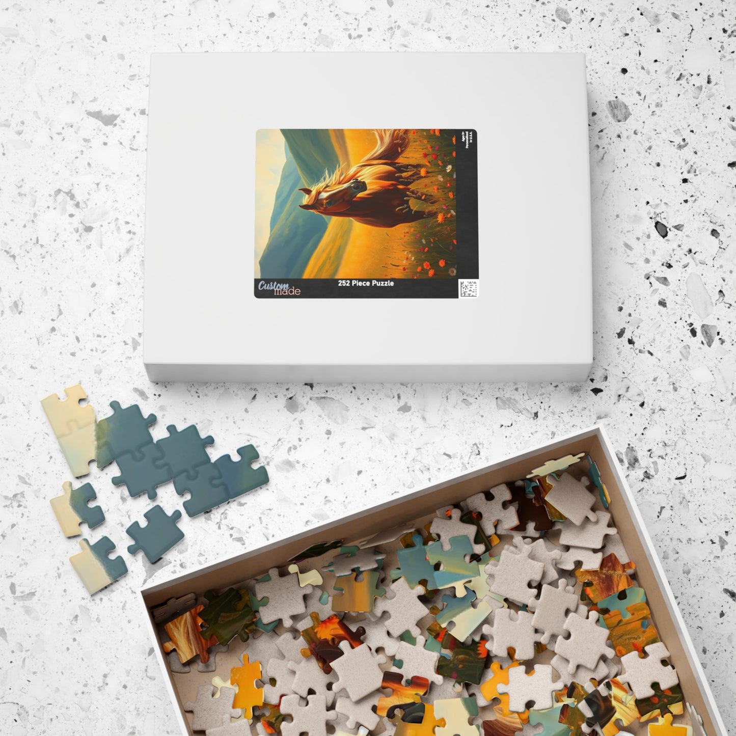 Horse Landscape Puzzle - Jigsaw Gift for Animal Lovers, Home Entertainment, Quiet Time Activity, Family Fun, Mindfulness Game for Friends Puzzle The Puzzle Chest