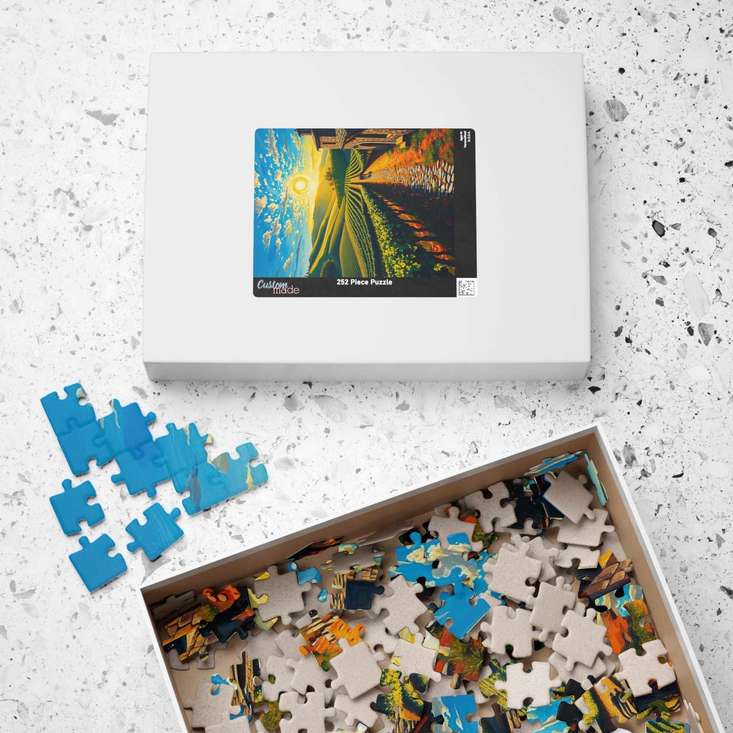 Scenic Vineyard Puzzle, Nature Puzzle, Sunset Jigsaw, Family Activity, Gift for Puzzle Lovers Puzzle The Puzzle Chest