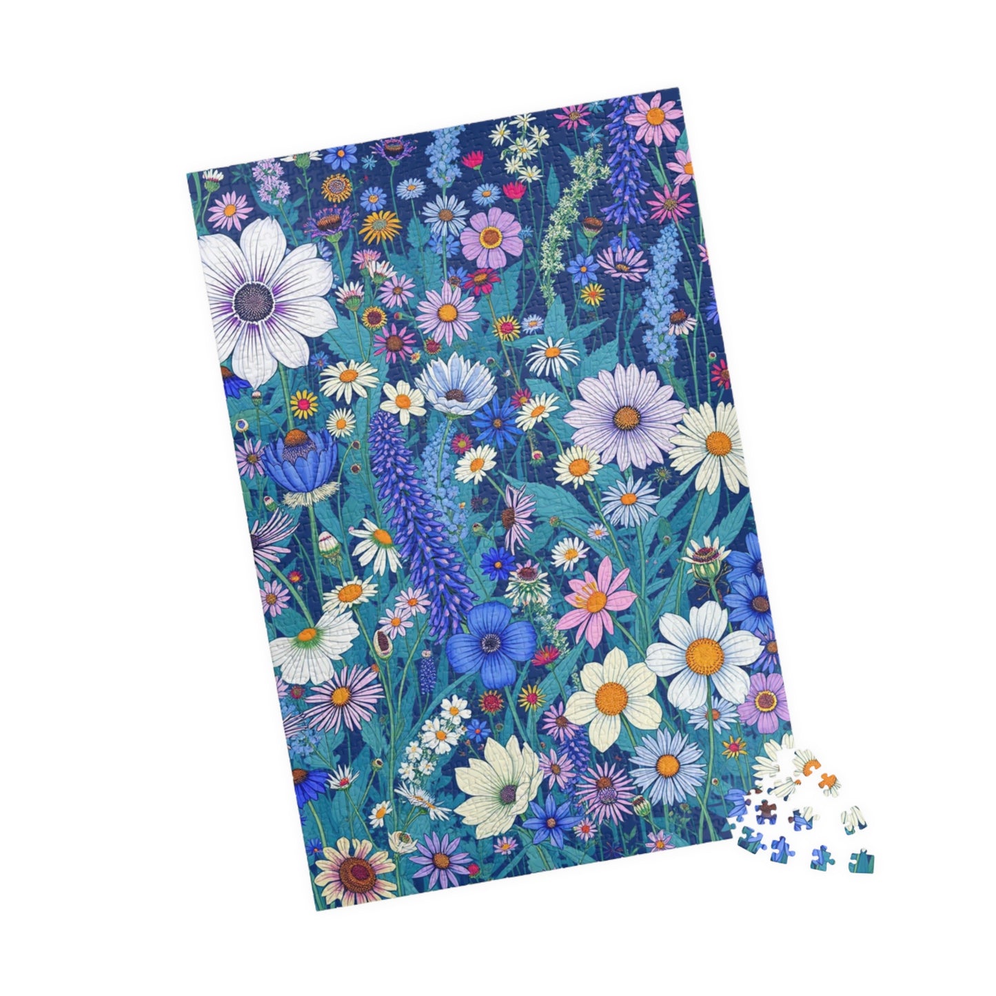 Colorful Floral Puzzle, Flower Design Jigsaw Game for Family Fun, Perfect Gift for Adults, Unique Frameable Art Puzzle The Puzzle Chest