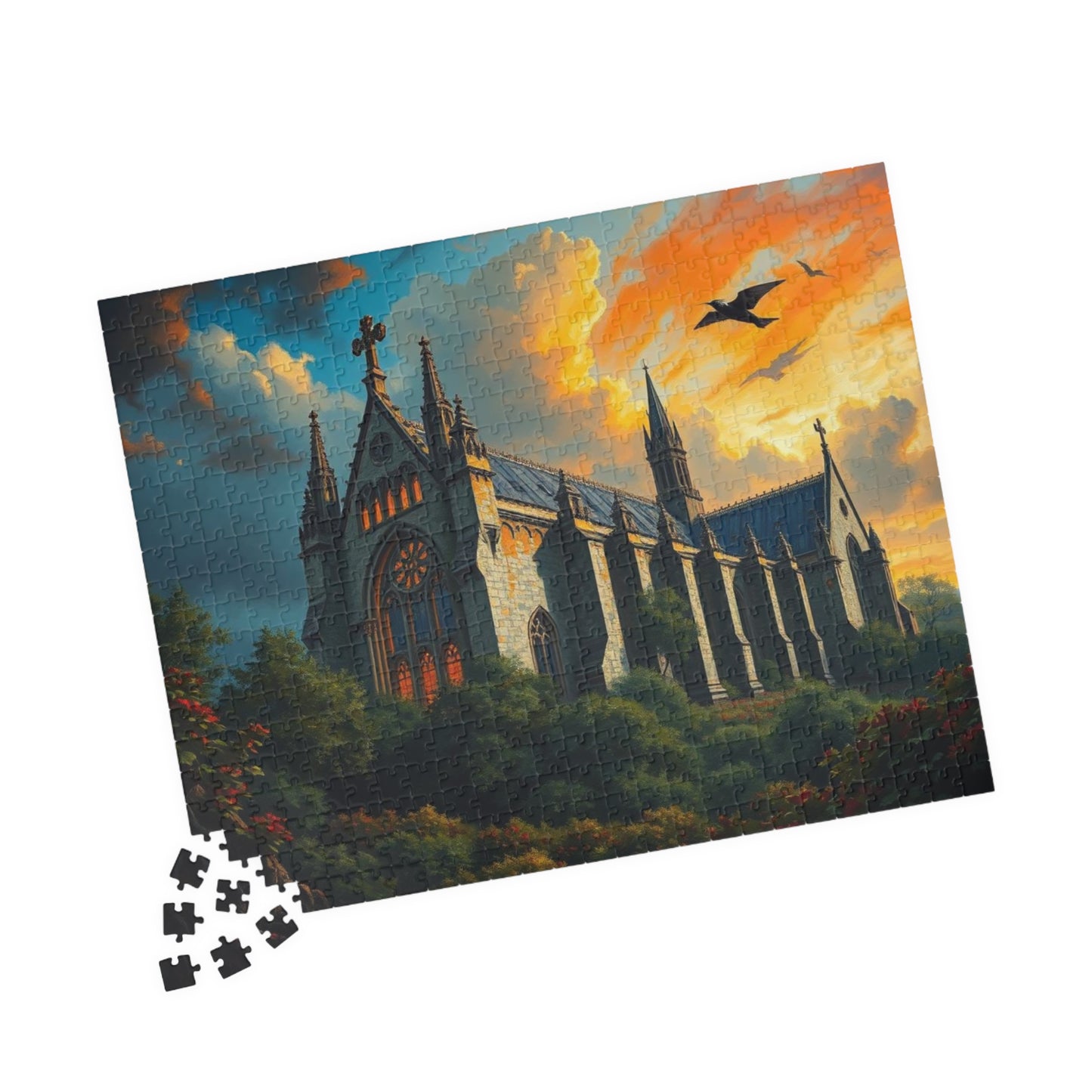 Abbey in the Wildwood Jigsaw Puzzle - Gothic Puzzle Landscape, 1000-Piece Puzzle Art for Solo Fun, Gift for Puzzle Lovers, Indoor Activity Puzzle The Puzzle Chest