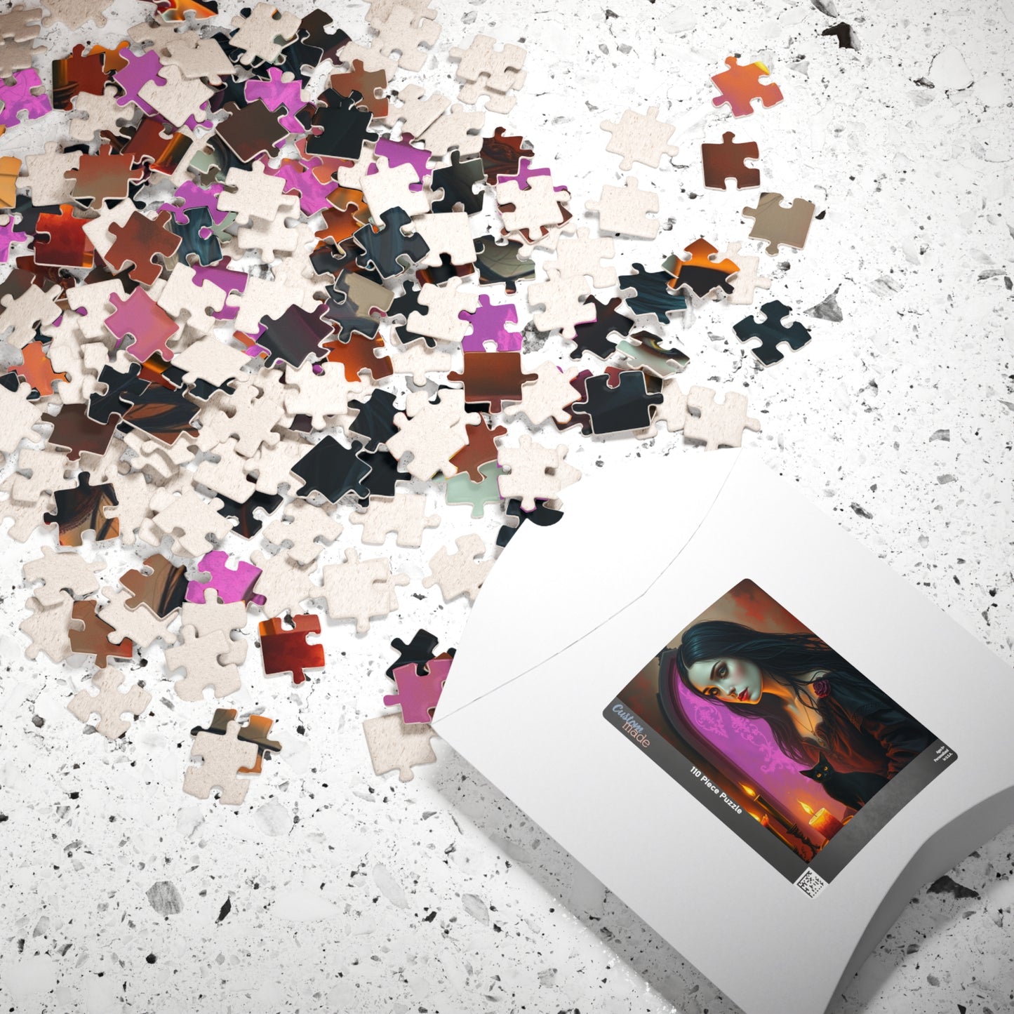 Gothic Witch Jigsaw Puzzle for Adult, Unique Gift for Fantasy Dark Art Lover and Puzzle Enthusiast, Mindful Activity, Quiet Leisure Solo Fun Puzzle The Puzzle Chest