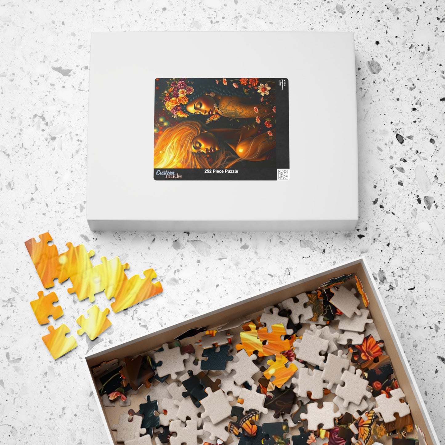 Black Woman Jigsaw Puzzle, Cosmic Floral Black Art, African American Family Game Brain Teaser Mindfulness Activity, Afrocentric Gift Friend Puzzle The Puzzle Chest
