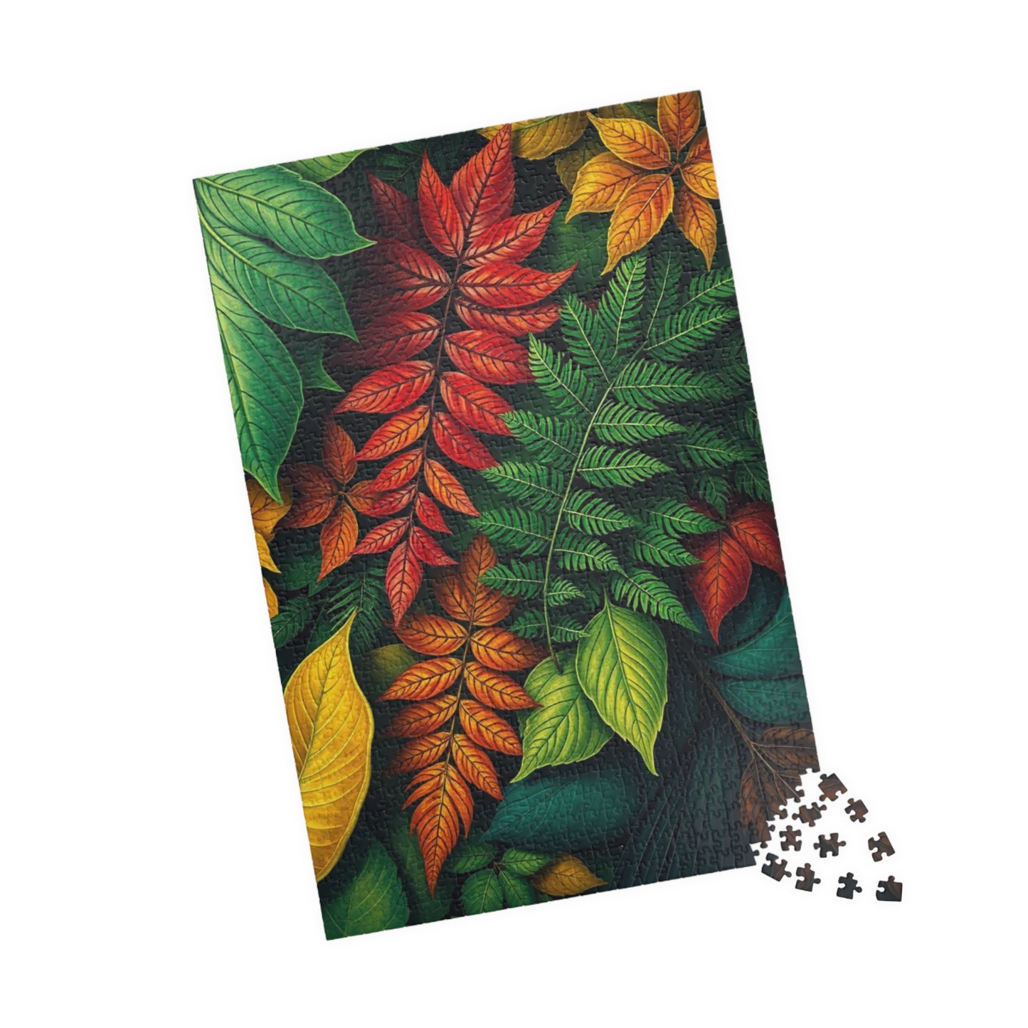 Chaotic Autumn Leaves Jigsaw Puzzle - Colorful Nature Scene, Family Game Night, Cozy Gift for Plant Lover Creative Hobby Puzzle The Puzzle Chest