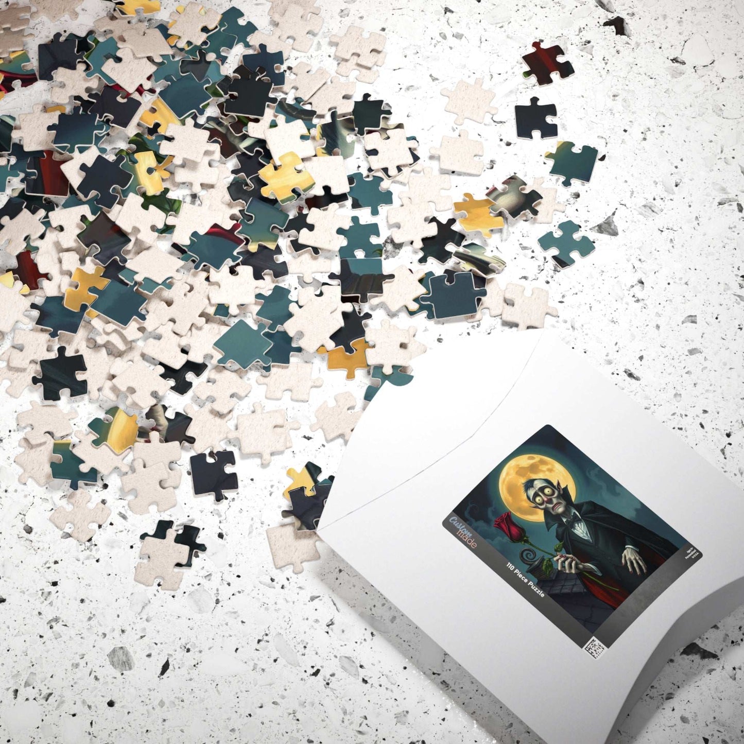 Spooky Vampire Themed Puzzle - Whimsical Gothic Art, Fun Halloween Activity, Unique Gift for Horror Lovers, Family Game Night Puzzle The Puzzle Chest