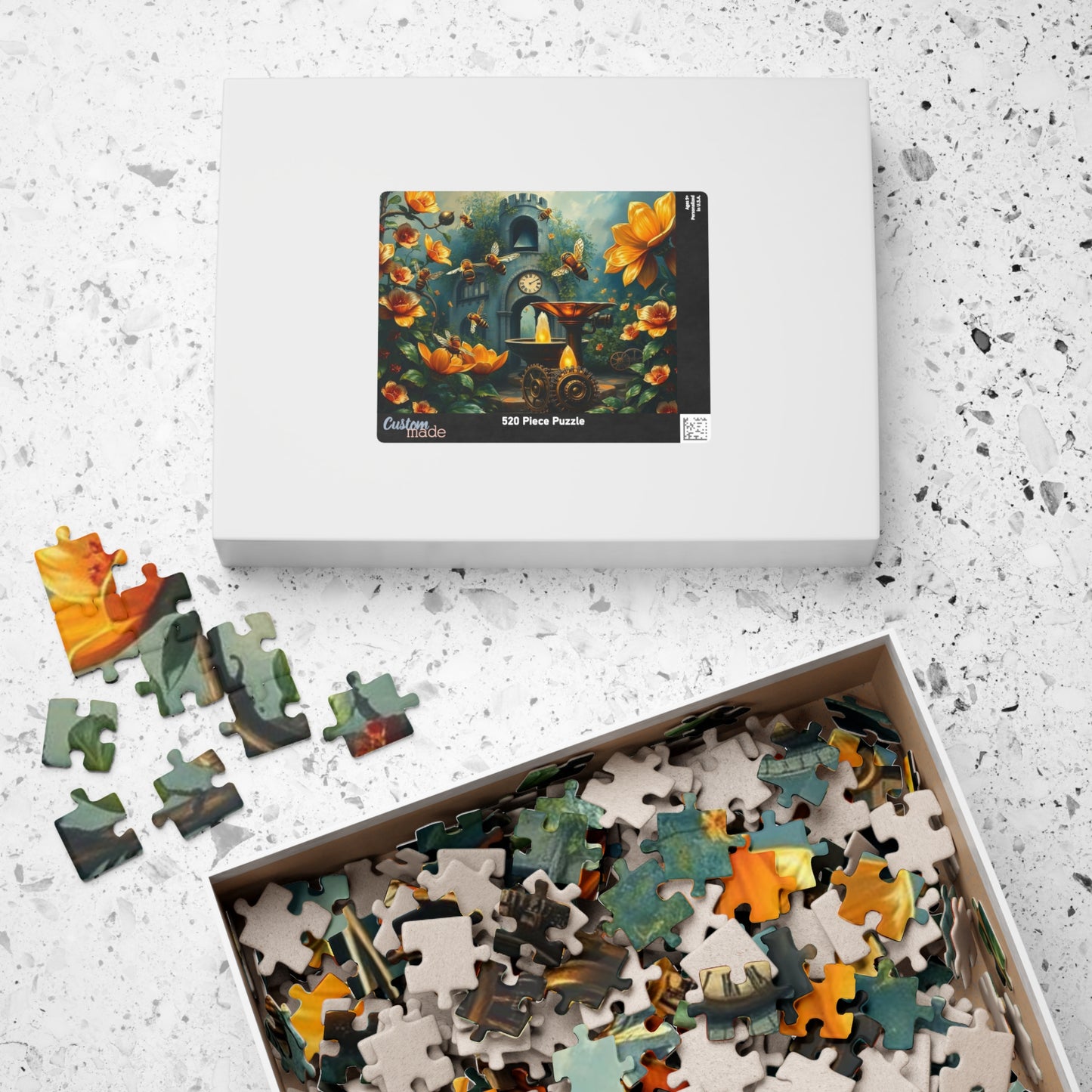 Floral Garden Steampunk Jigsaw Puzzle - Mindful Home Entertainment, Fun Family Game Night, Puzzle Lover Gift for Friend, Unique Brain Teaser Puzzle The Puzzle Chest