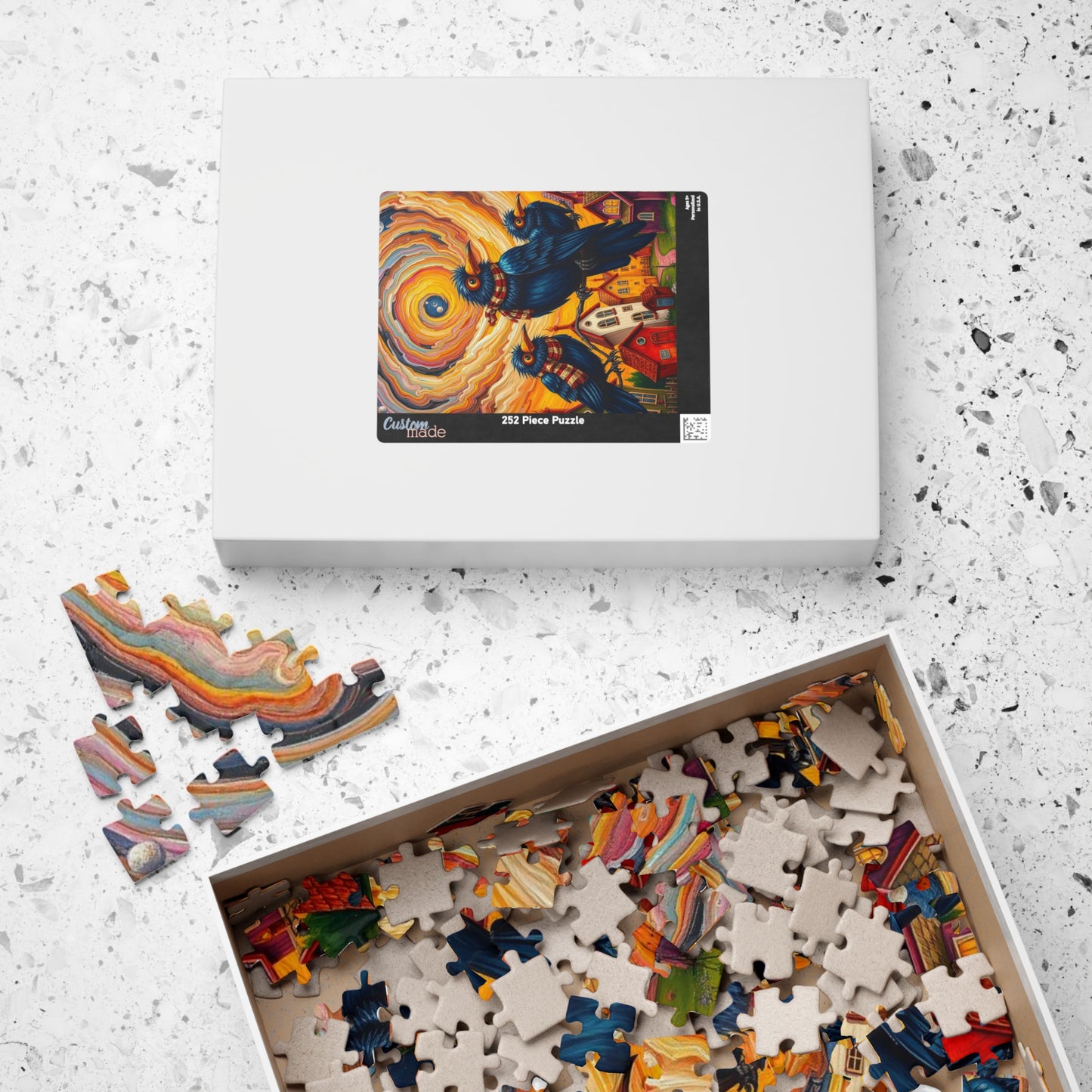 Colorful Bird Puzzle for Adults - Fun Halloween Jigsaw Game for Family Night, Bird Lover Gift for Friends Holiday Birthday, Brain Teaser