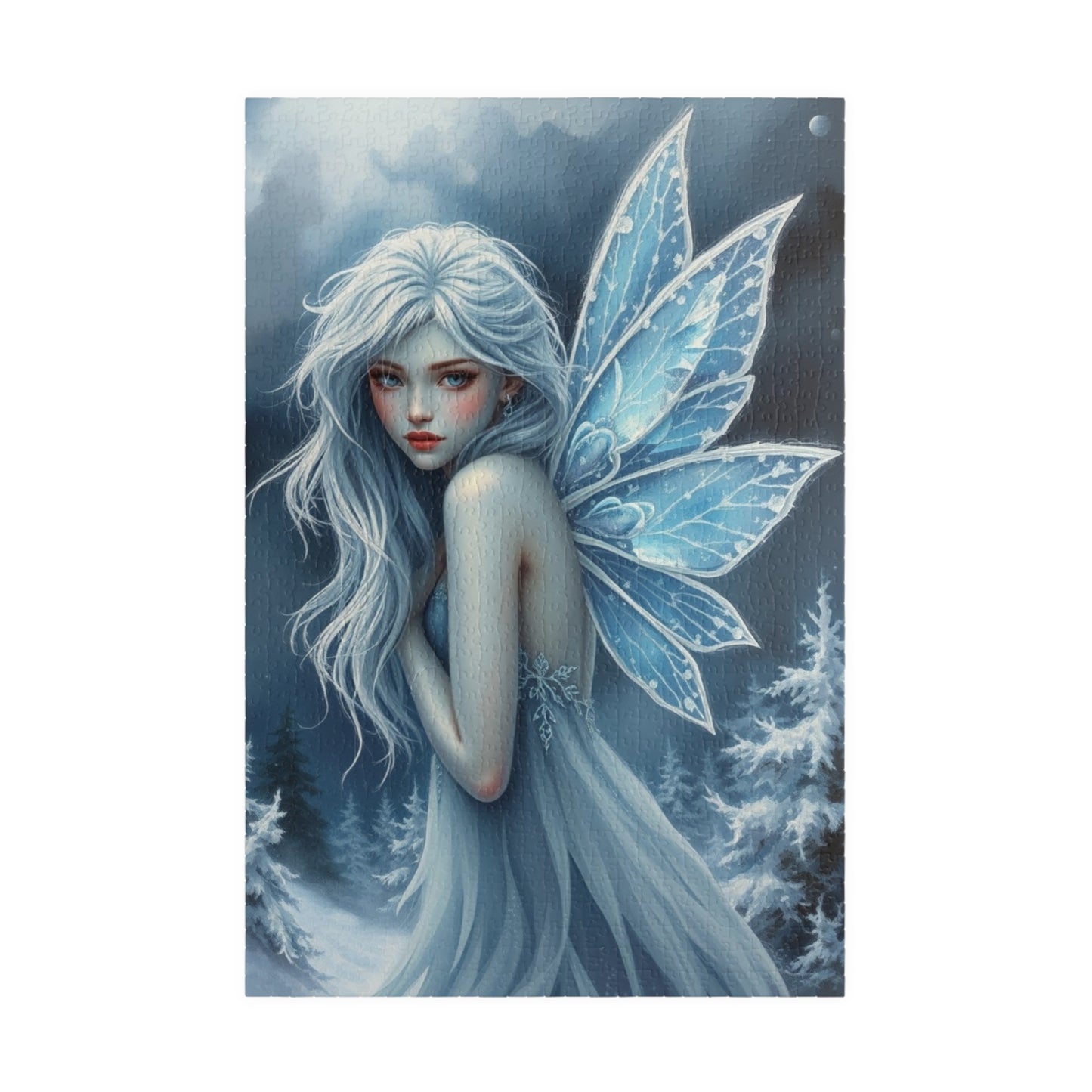 Frosted Winter Fairy Puzzle, Enchanted Mythical Creature, Magical Puzzle Lover Gift Fantasy Game for Cozy Family Night Solo Fun Brain Teaser 1014 pcs (Vertical) Puzzle The Puzzle Chest