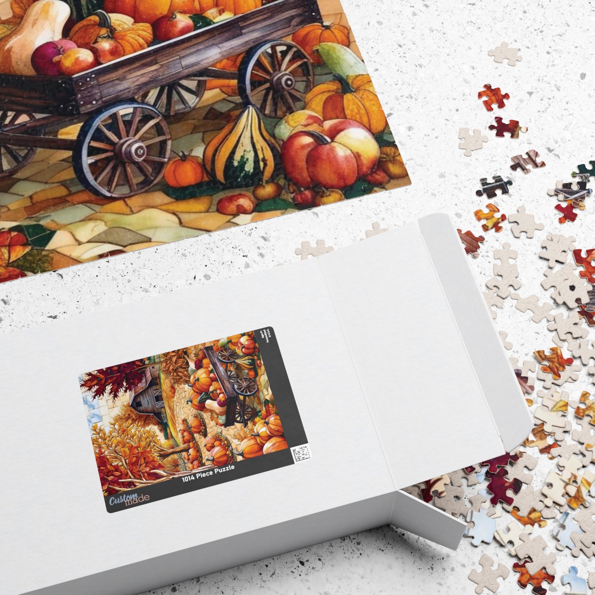 Autumn Harvest Jigsaw Puzzle, Mosaic Fall Scene Game for Adults, Gifted Puzzle Nature Enthusiasts Puzzle Lover Frameable Wall Art Puzzle The Puzzle Chest