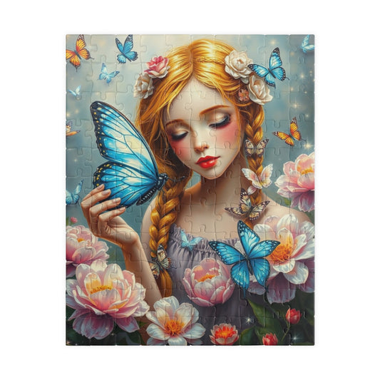 Butterfly Dream Puzzle, Enchanting Art Jigsaw Game, Nature Animal-themed Gift, Floral Puzzle for Adult, Family Activity or Solo Fun 110 pcs (Vertical) Puzzle The Puzzle Chest
